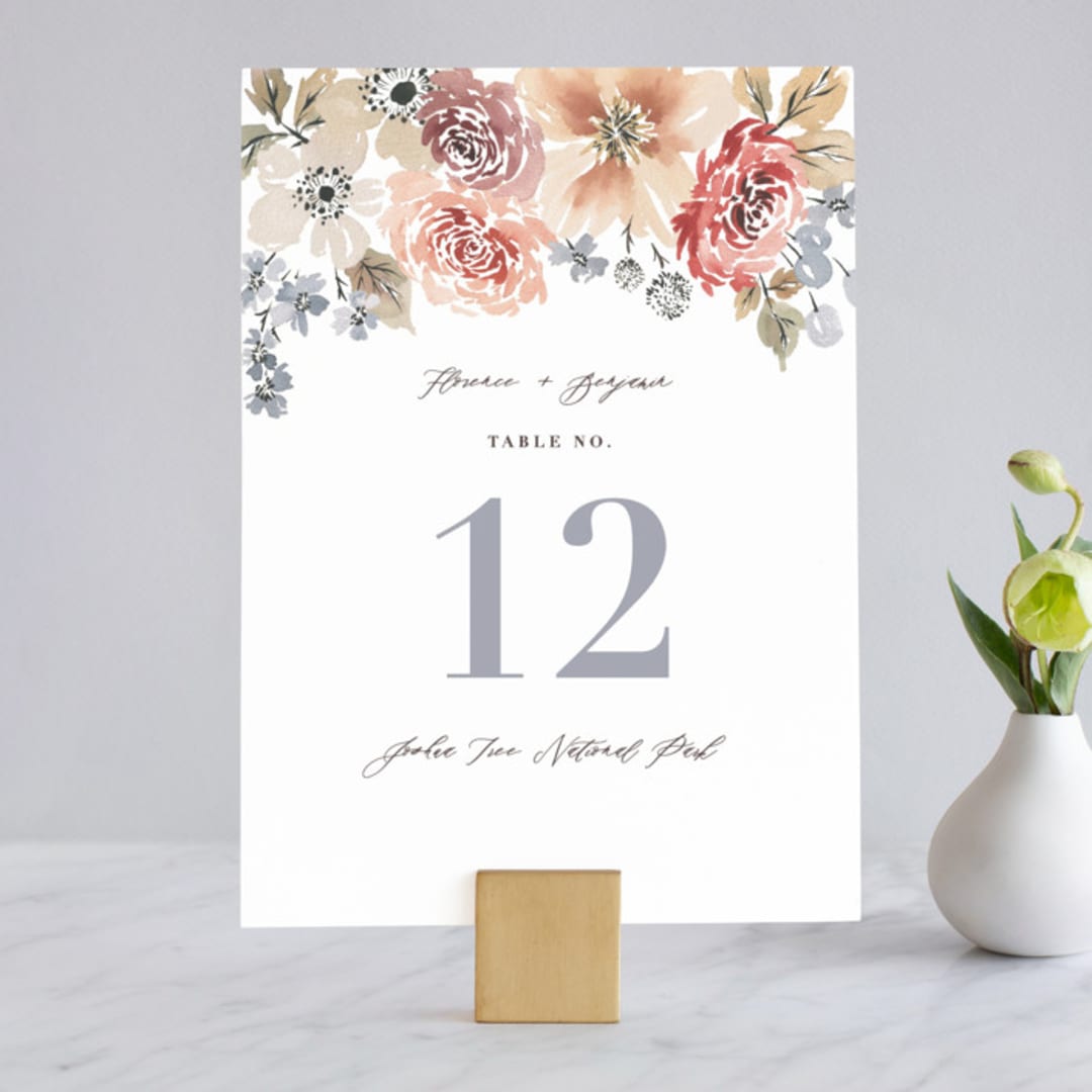 "Wildflower Garden" - Table Numbers in Meadow by Wildfield Paper Co - Front