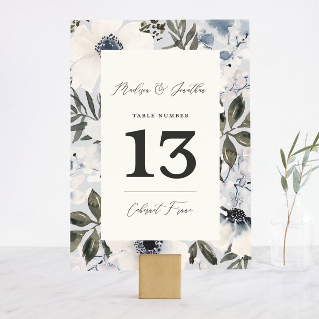 "Nantucket Romance" - Table Numbers in Marine by Chris Griffith - Front