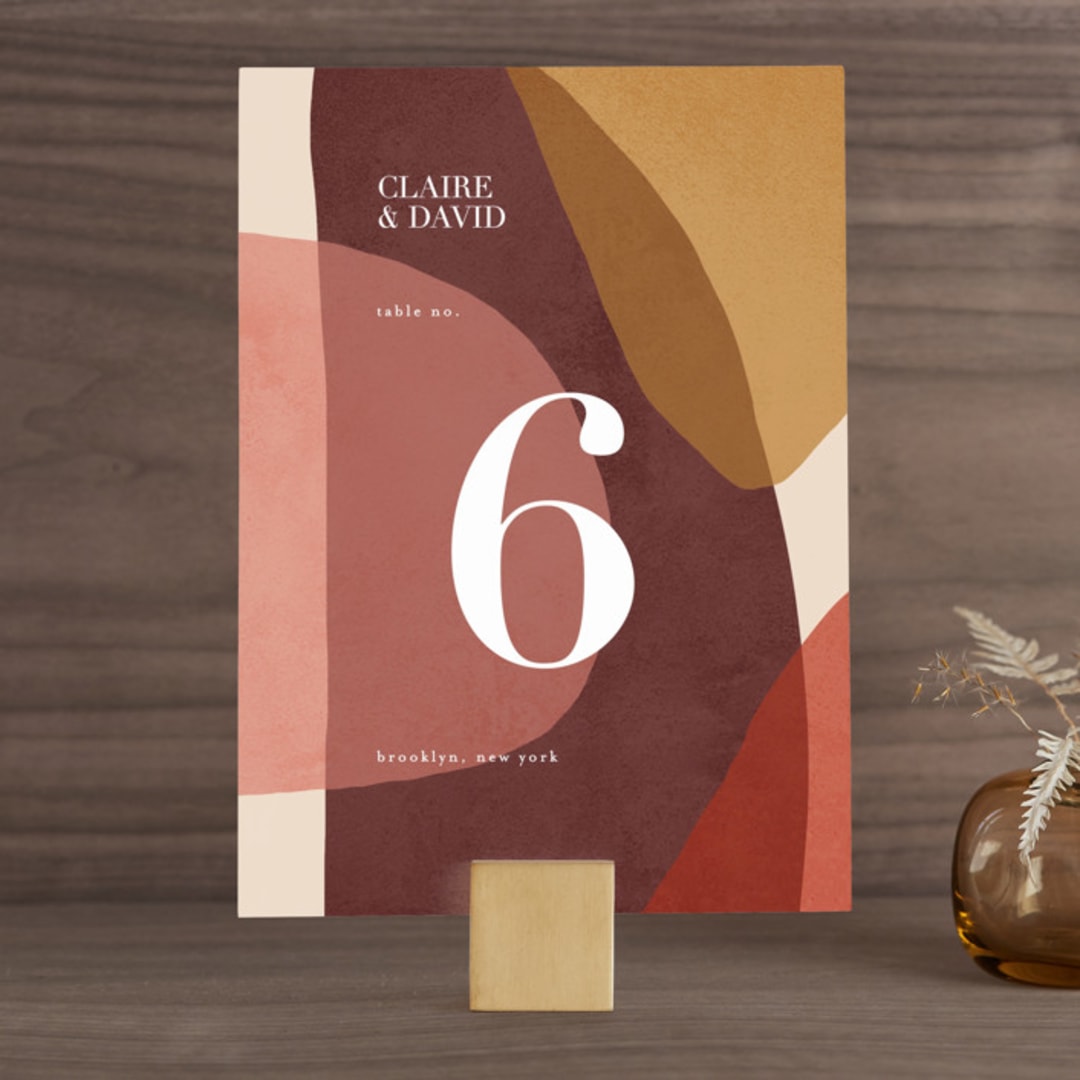 "Galeria" - Table Numbers in Autumn Desert by Kelly Schmidt - Front