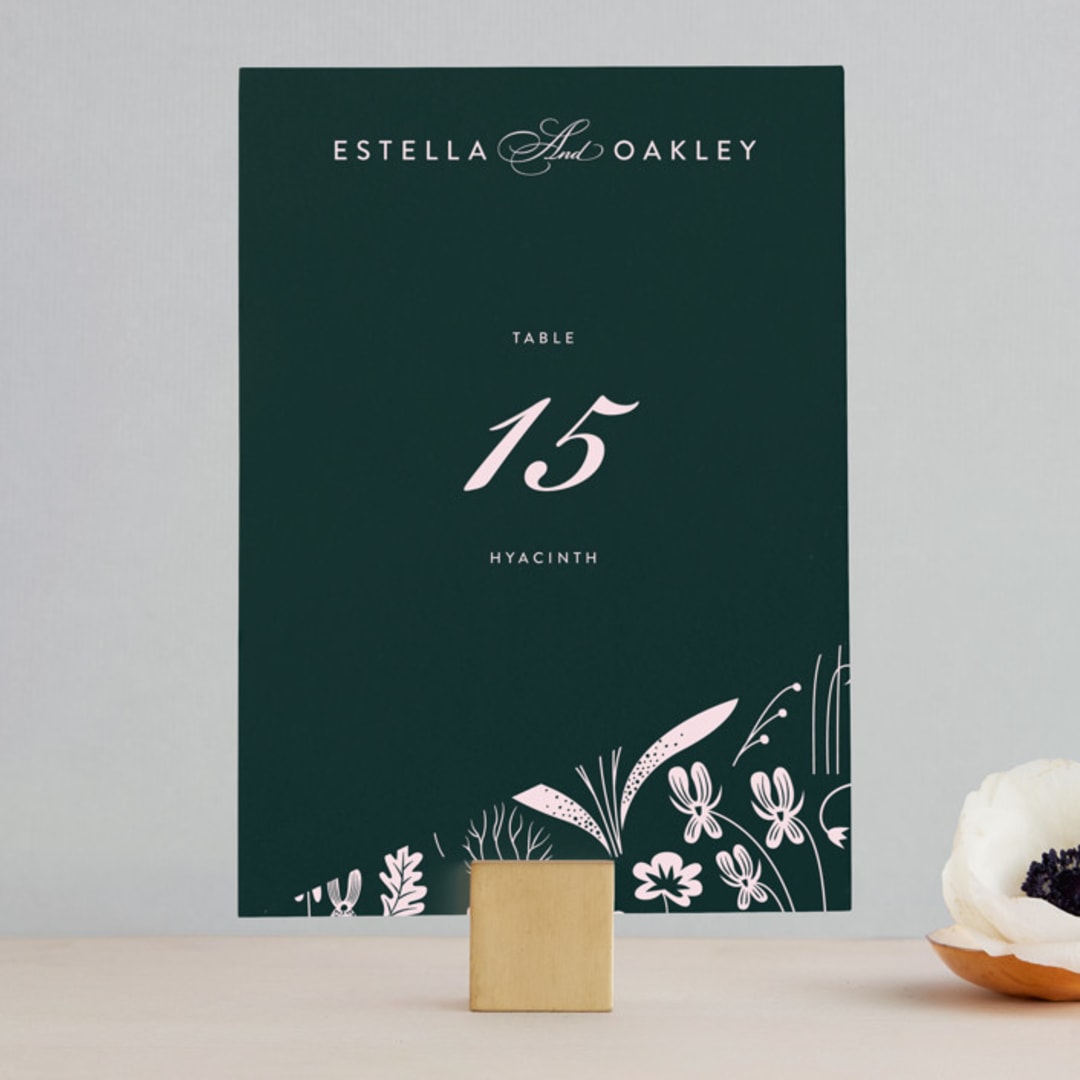 "Forest Foliage" - Table Numbers in Deep Forest by Eve Schultz - Front
