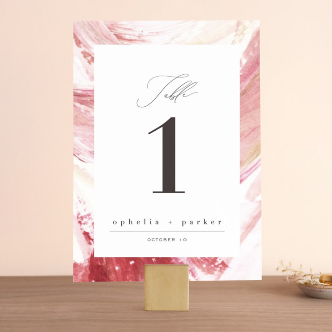 "pollen" - Table Numbers in Petal by Robin Ott - Front