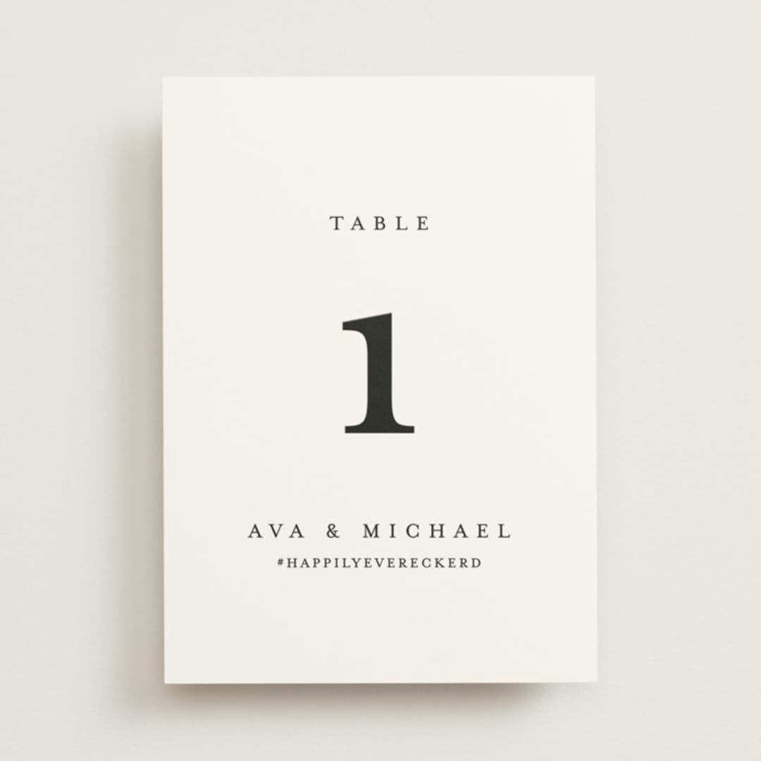 "Delicate" - Table Numbers in Obsidian by Jennifer Postorino - Front