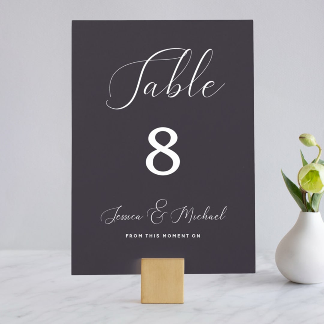 "Right Side" - Table Numbers in Blackberry by Susan Brown - Front