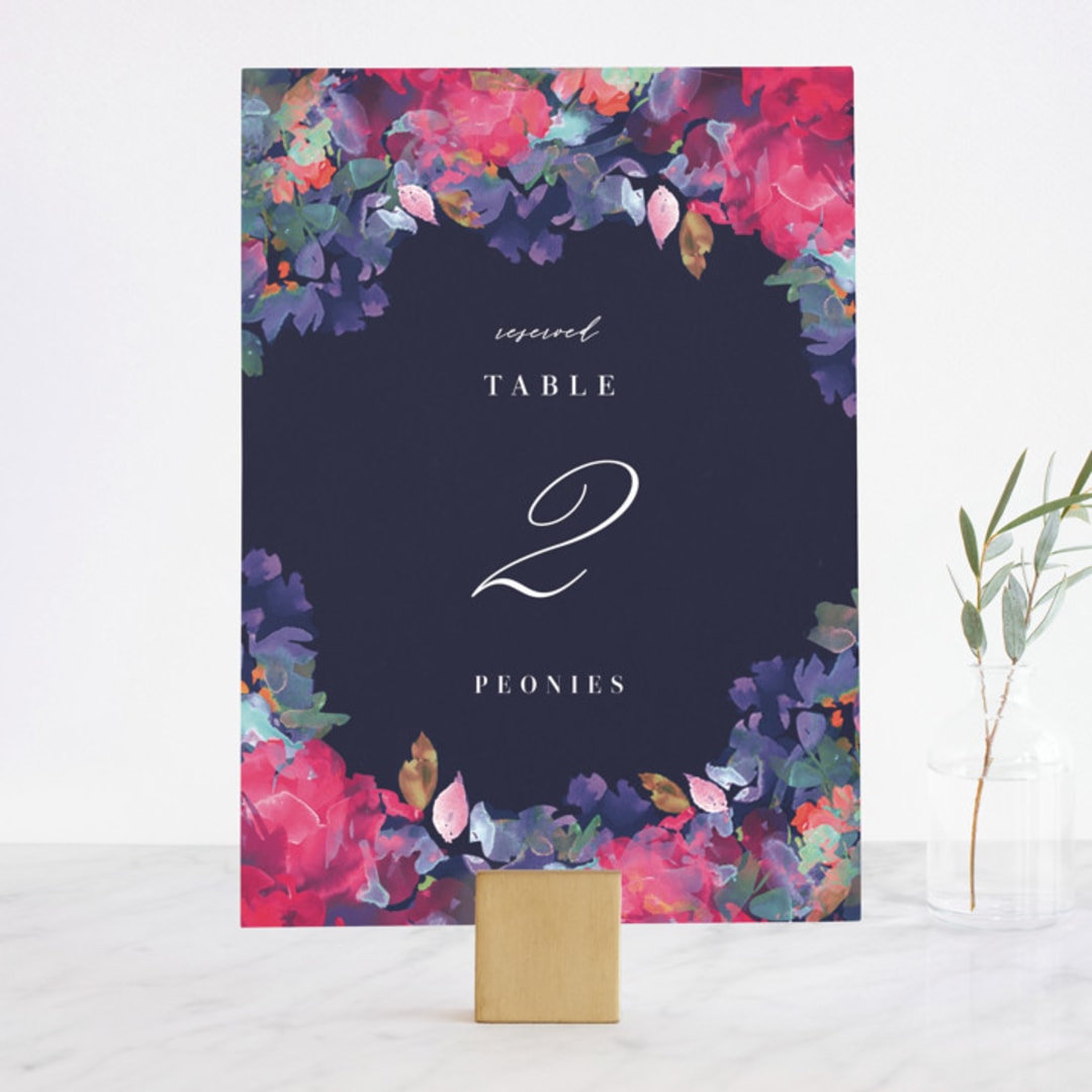"Georgia" - Table Numbers in Navy by Lori Wemple - Front