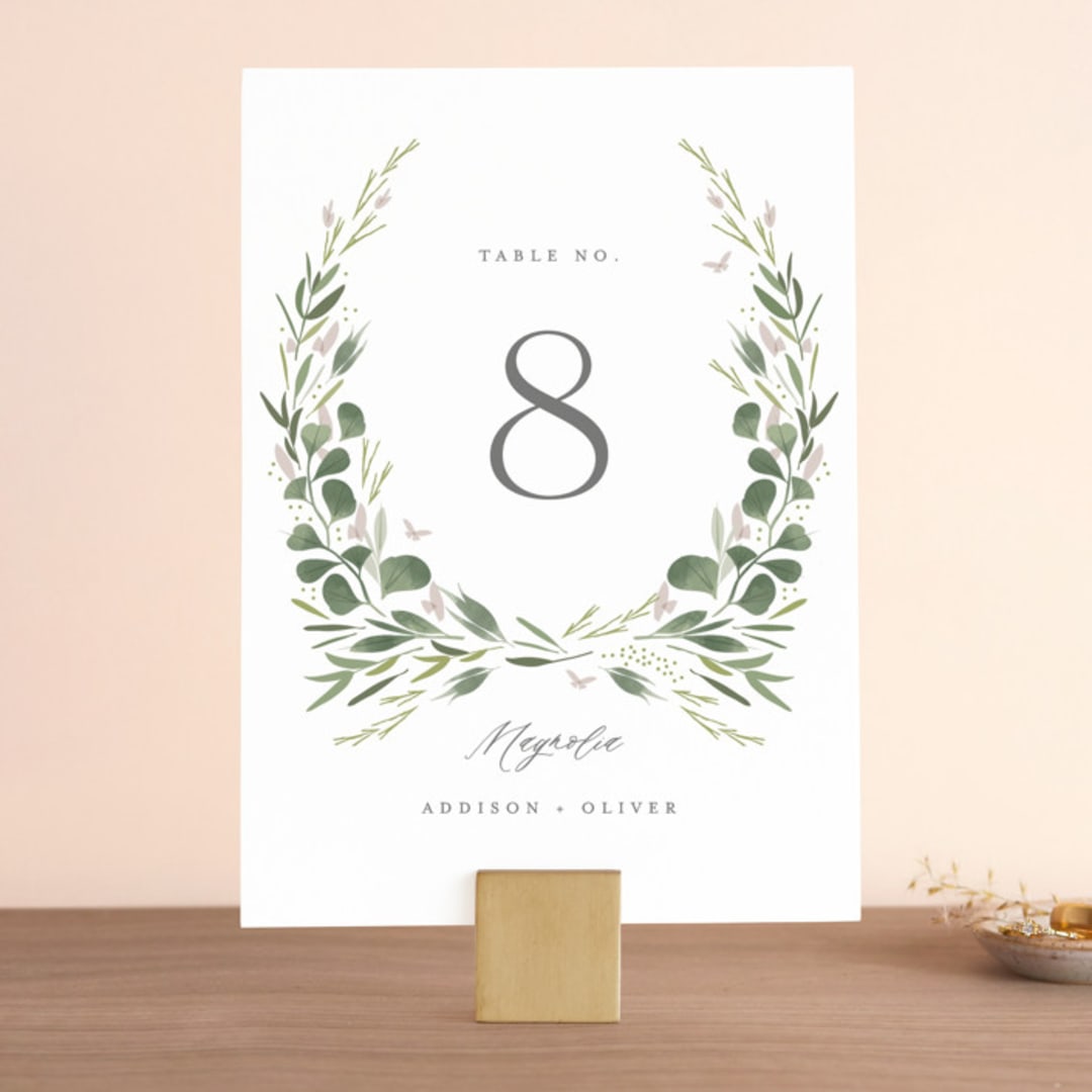 "garden path" - Table Numbers in Ivory by Kristie Kern - Front