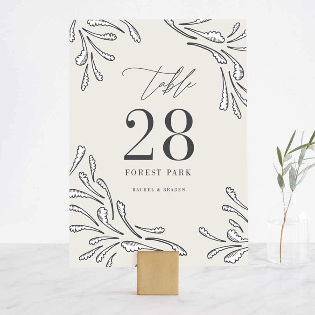 "FancySchmancy" - Table Numbers in Classic by Jen Owens - Front
