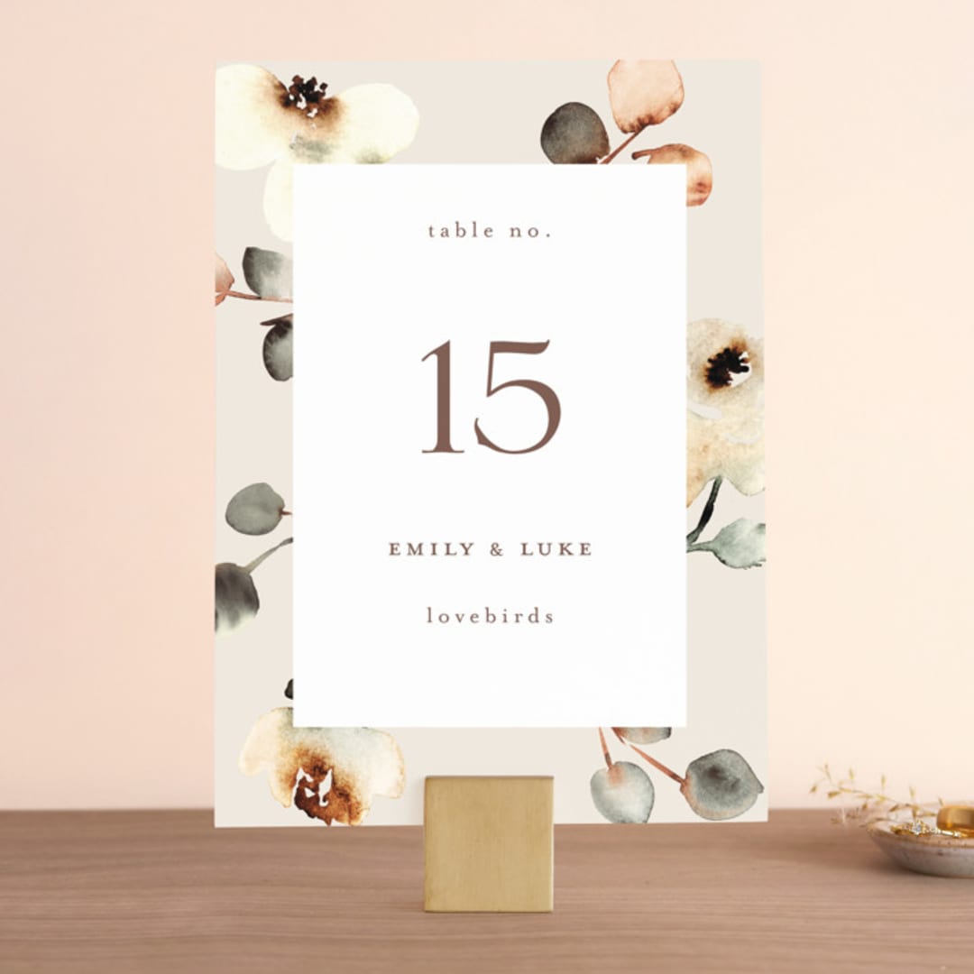 "Bella Mia" - Table Numbers in Autumn by Petra Kern - Front
