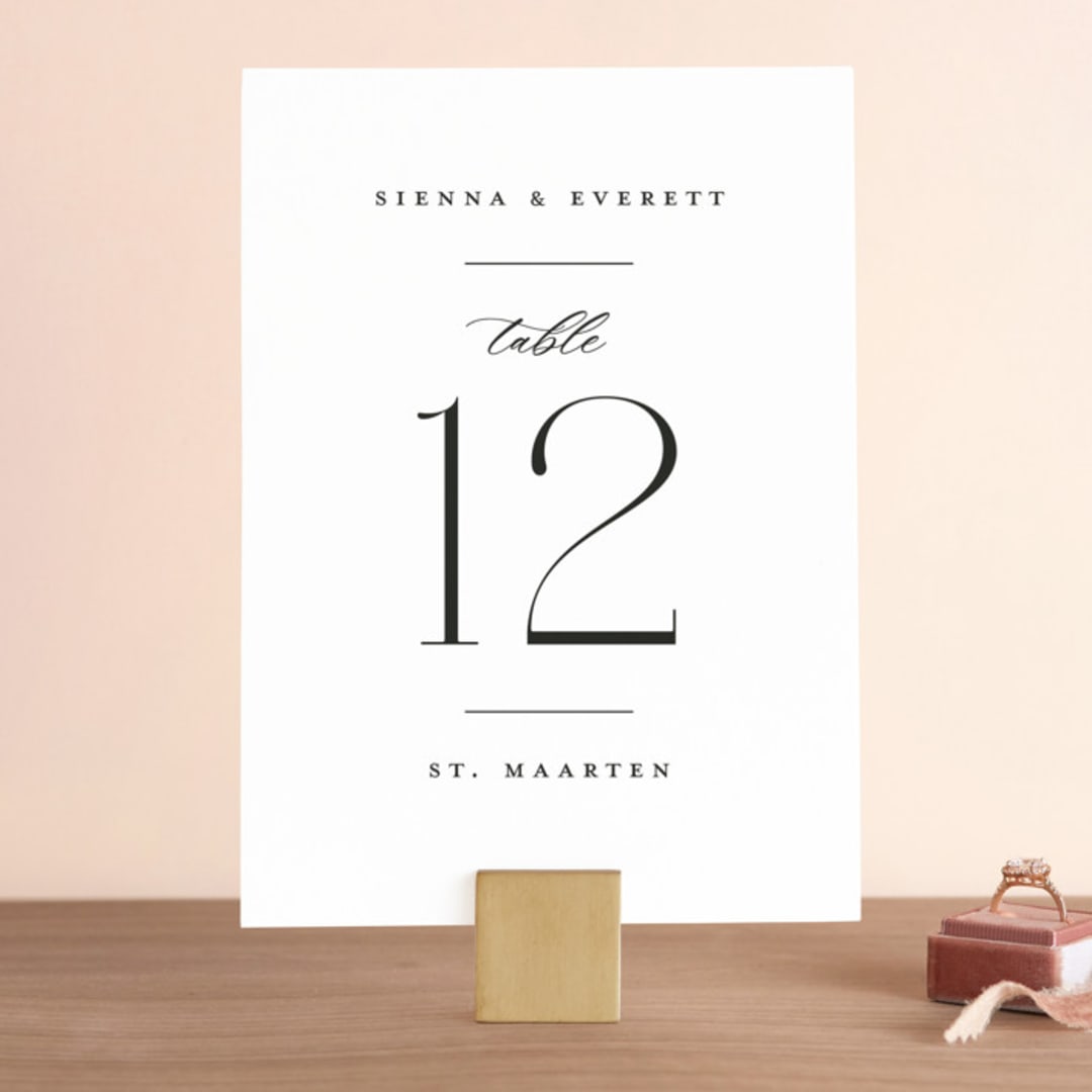 "Sienna" - Table Numbers in Sugar by Jessica Williams - Front