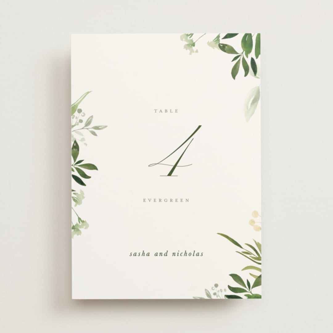 "Verdure" - Table Numbers in Garden by Leah Bisch - Front