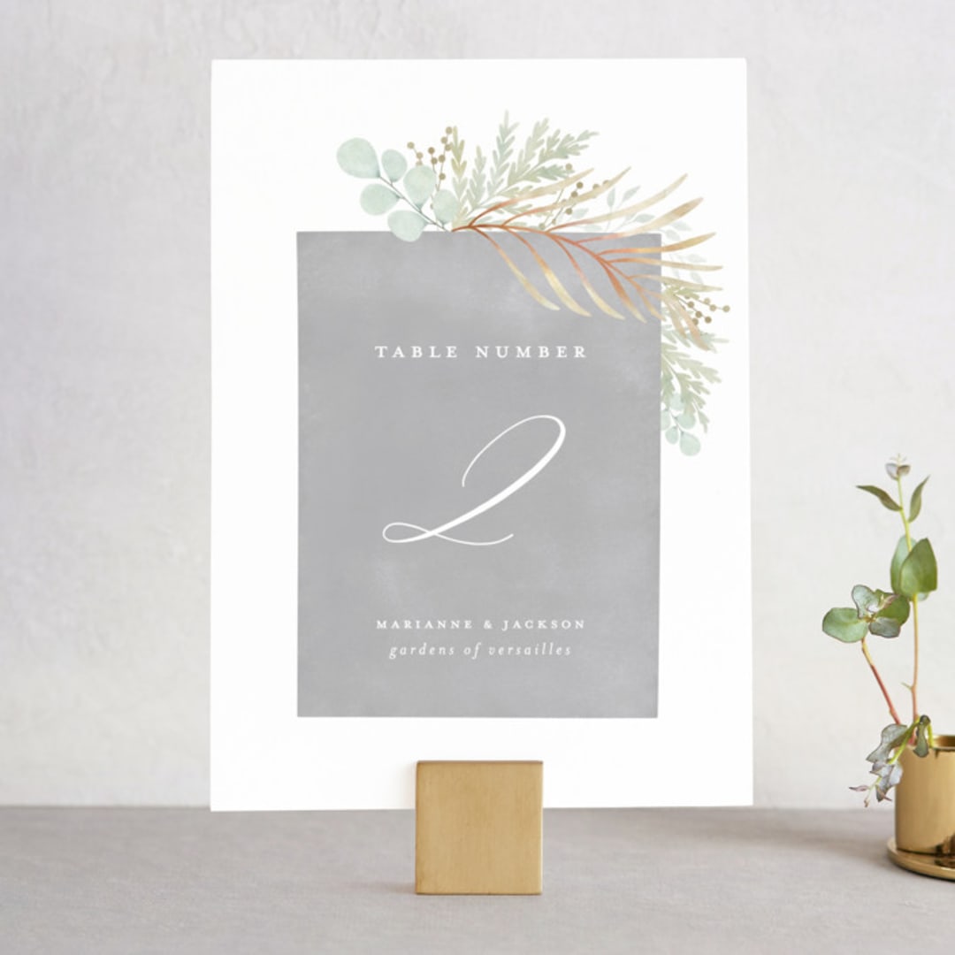 "In The Fall" - Table Numbers in Slate by Ashlee Townsend - Front