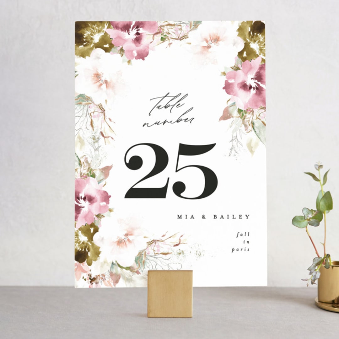 "Beautiful Spring" - Table Numbers in Spring by Phrosné Barwood - Front