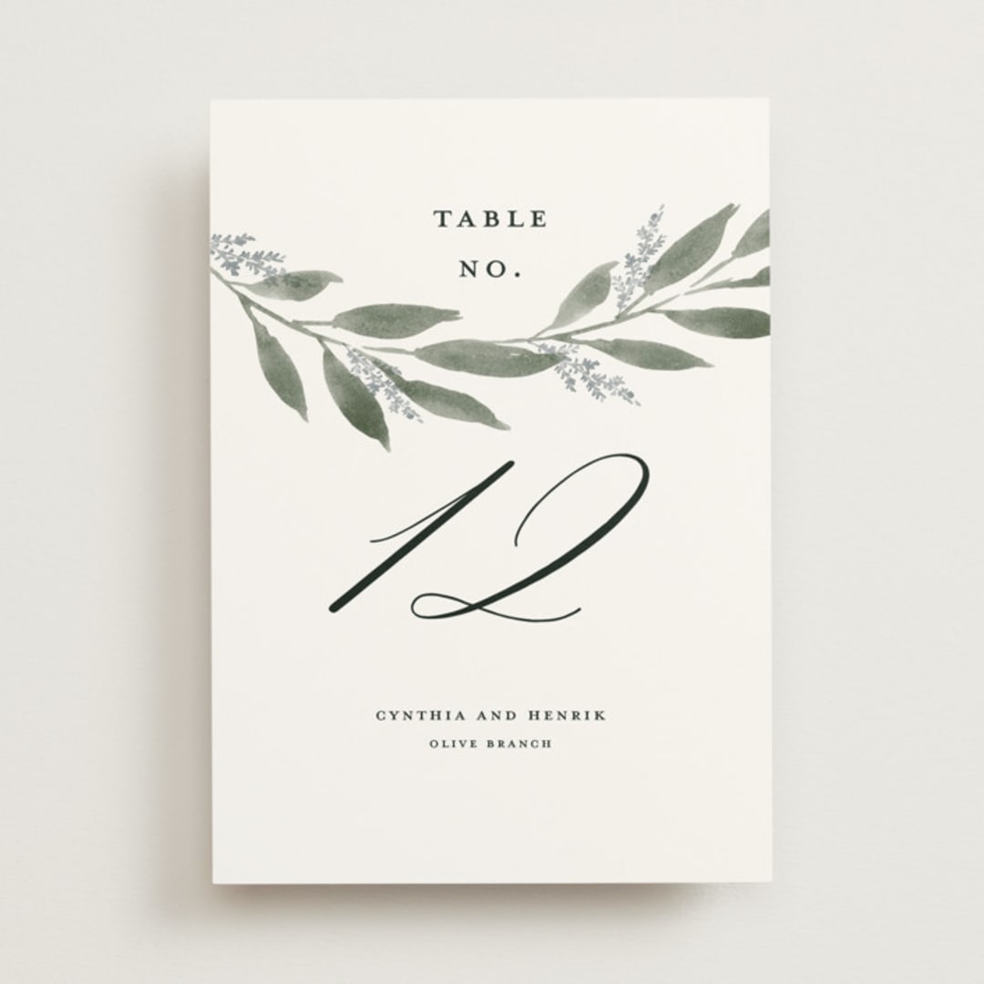 "Pressed Foliage" - Table Numbers in Heather by Stacey Meacham - Front