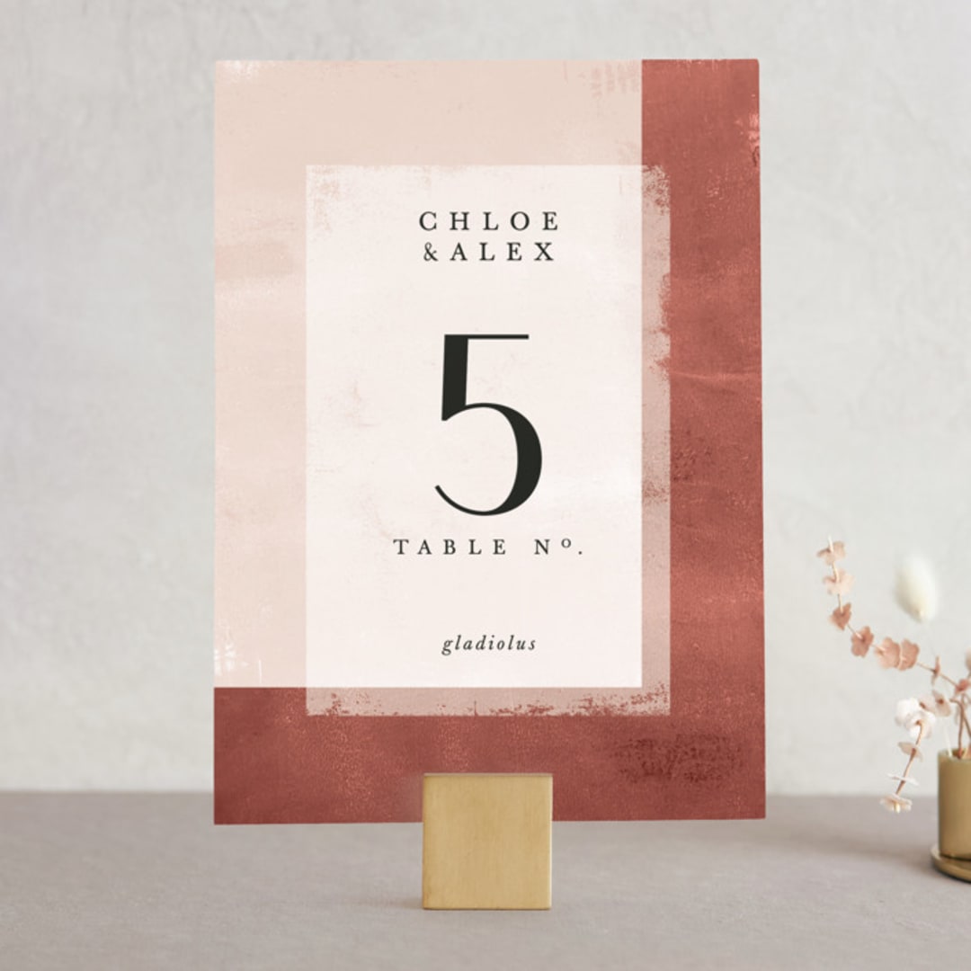"Dust" - Table Numbers in Sienna by Carrie ONeal - Front