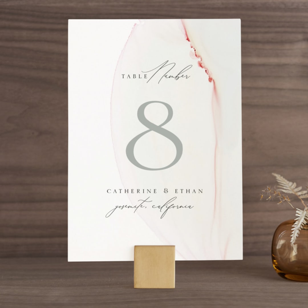 "cultured pearl" - Table Numbers in Pearl by Erin Deegan - Front