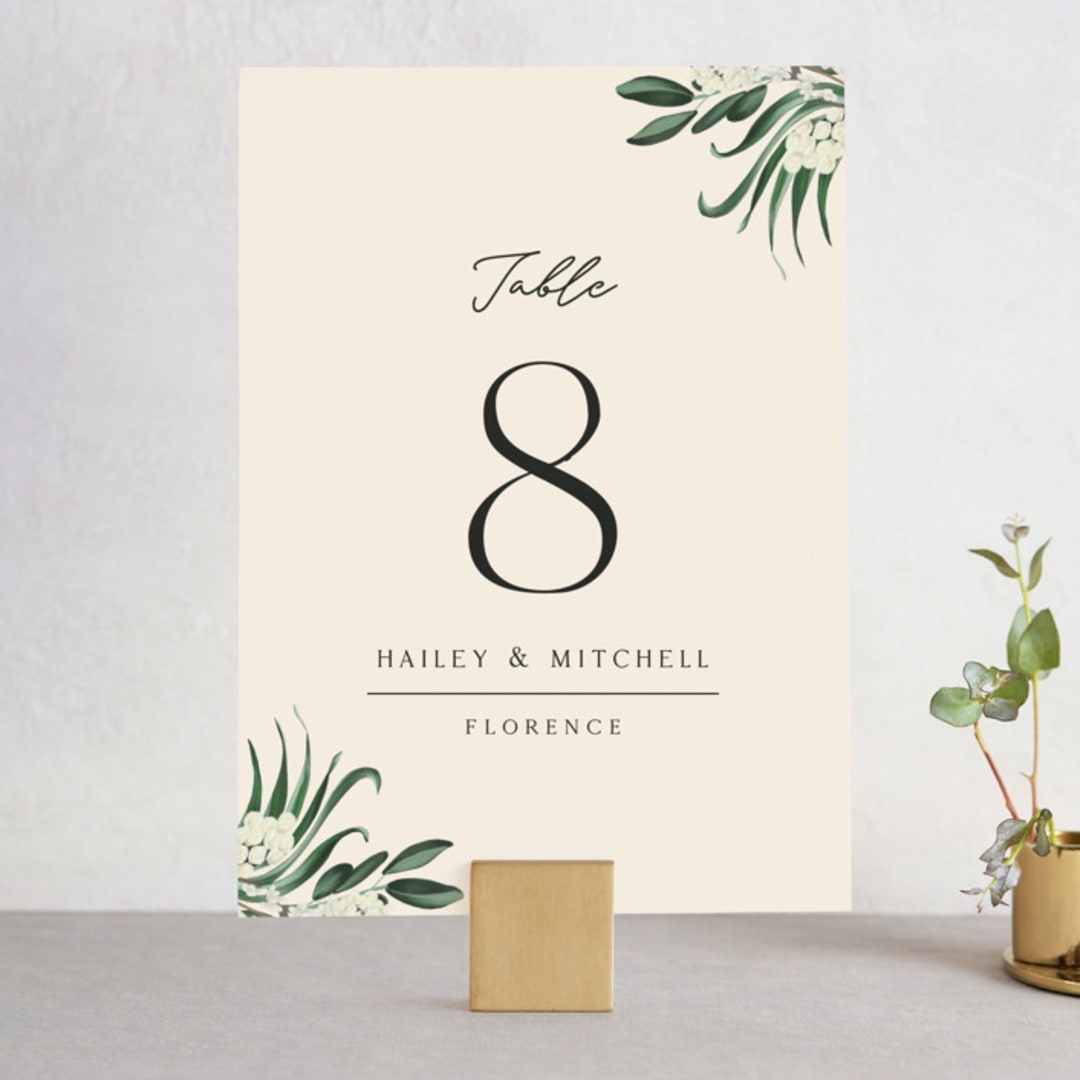 "Meander" - Table Numbers in Obsidian by Kaydi Bishop - Front