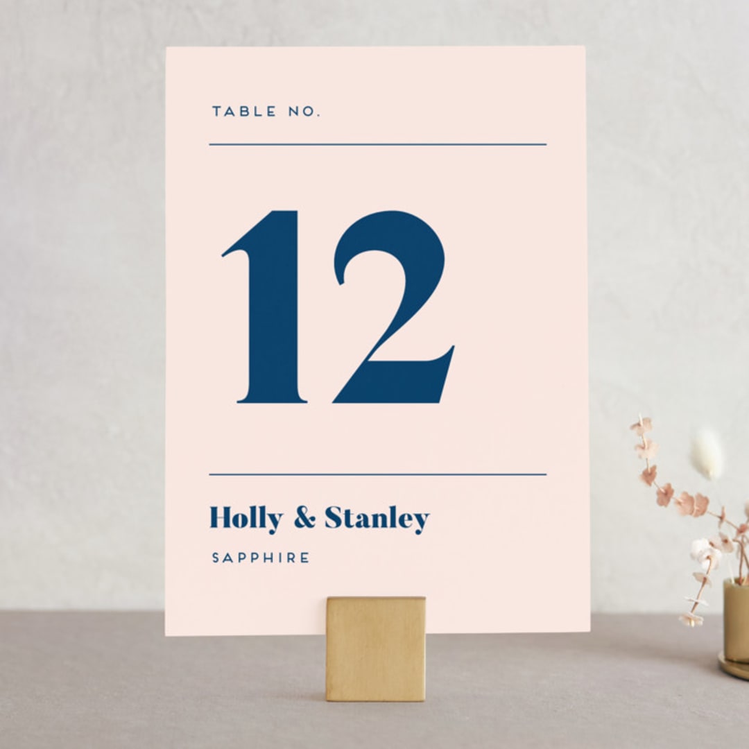 "Vogue" - Table Numbers in Navy by Genna Blackburn - Front