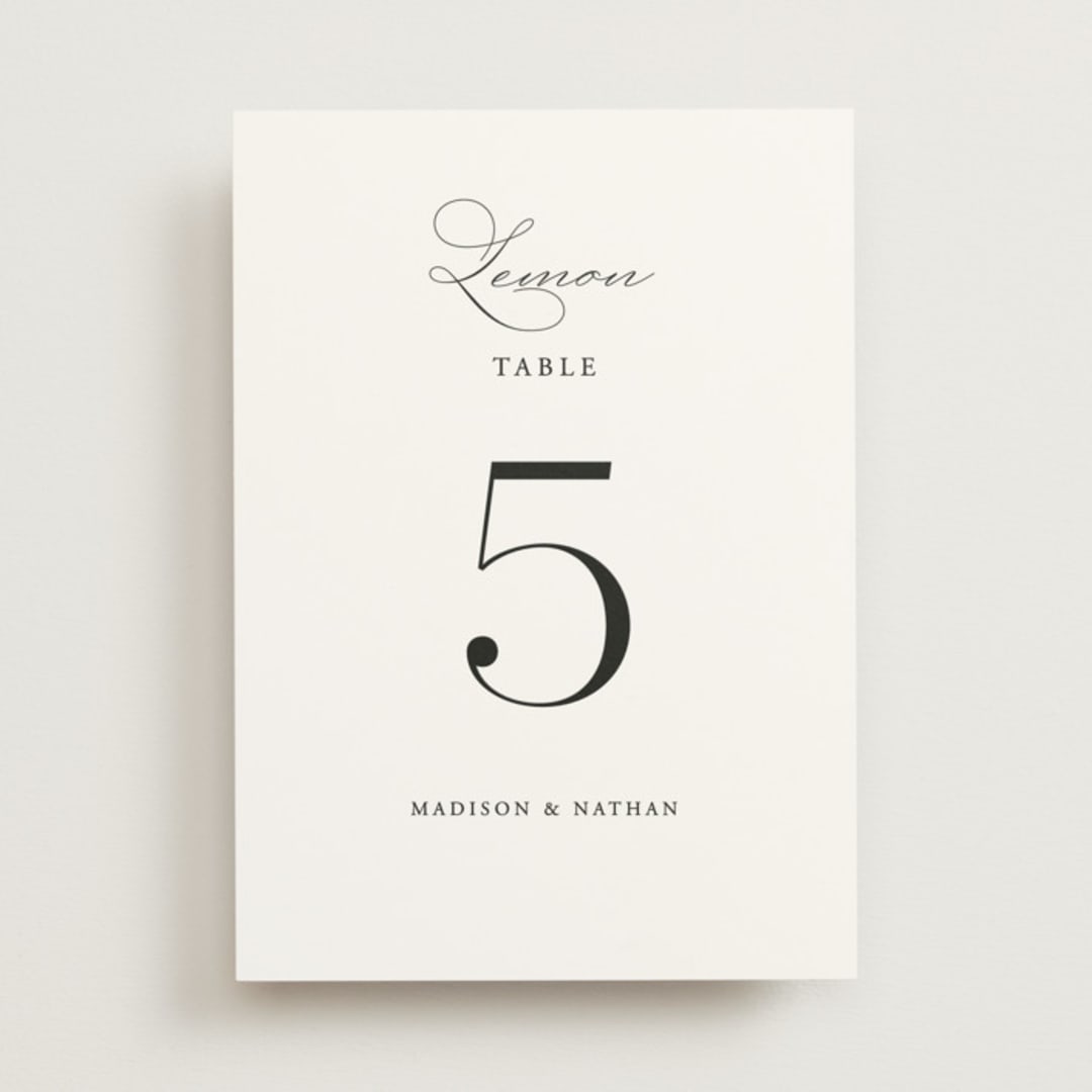 "Organza" - Table Numbers in Linen by Jill Means - Front