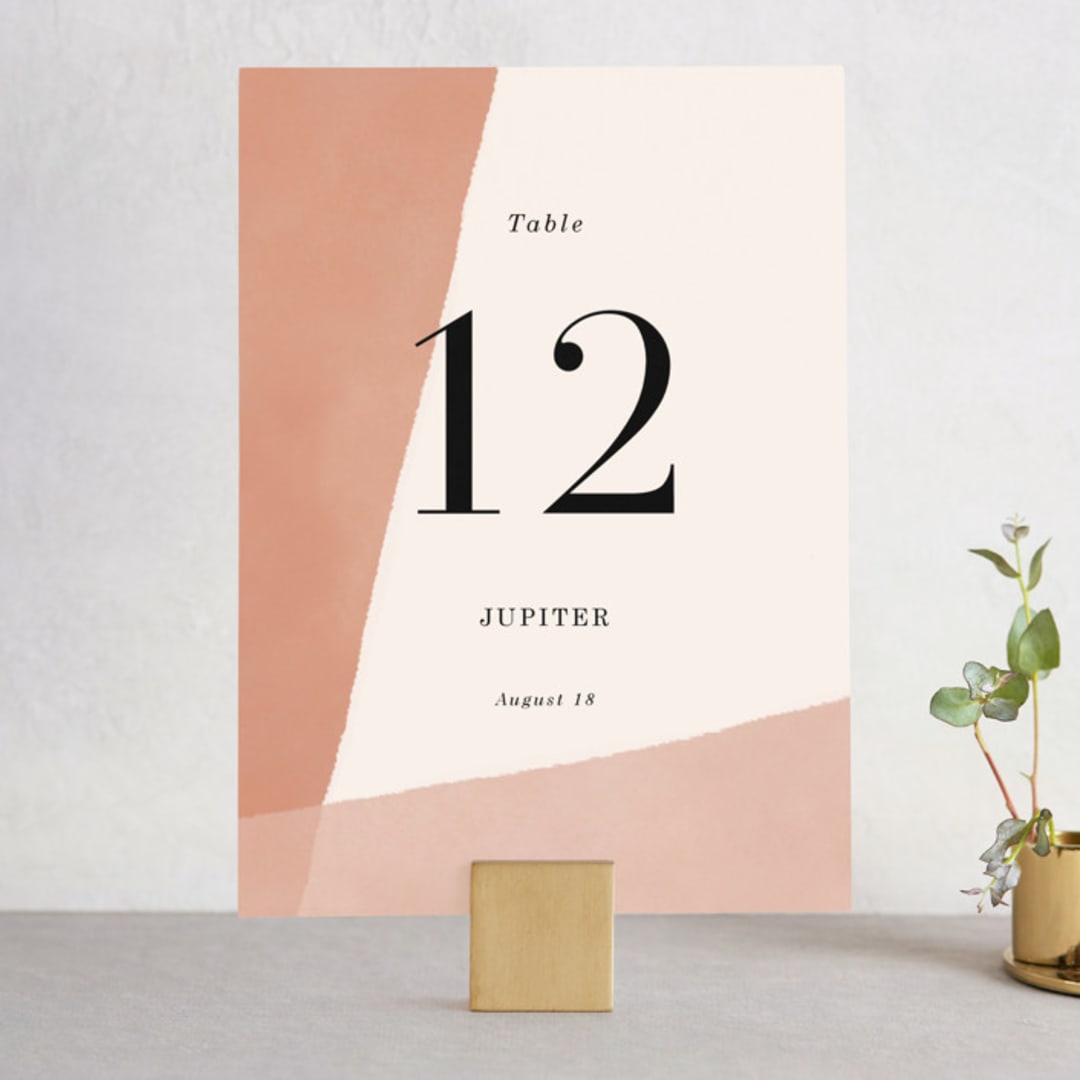 "Magazine Serif" - Table Numbers in Sand Dunes by Elly - Front