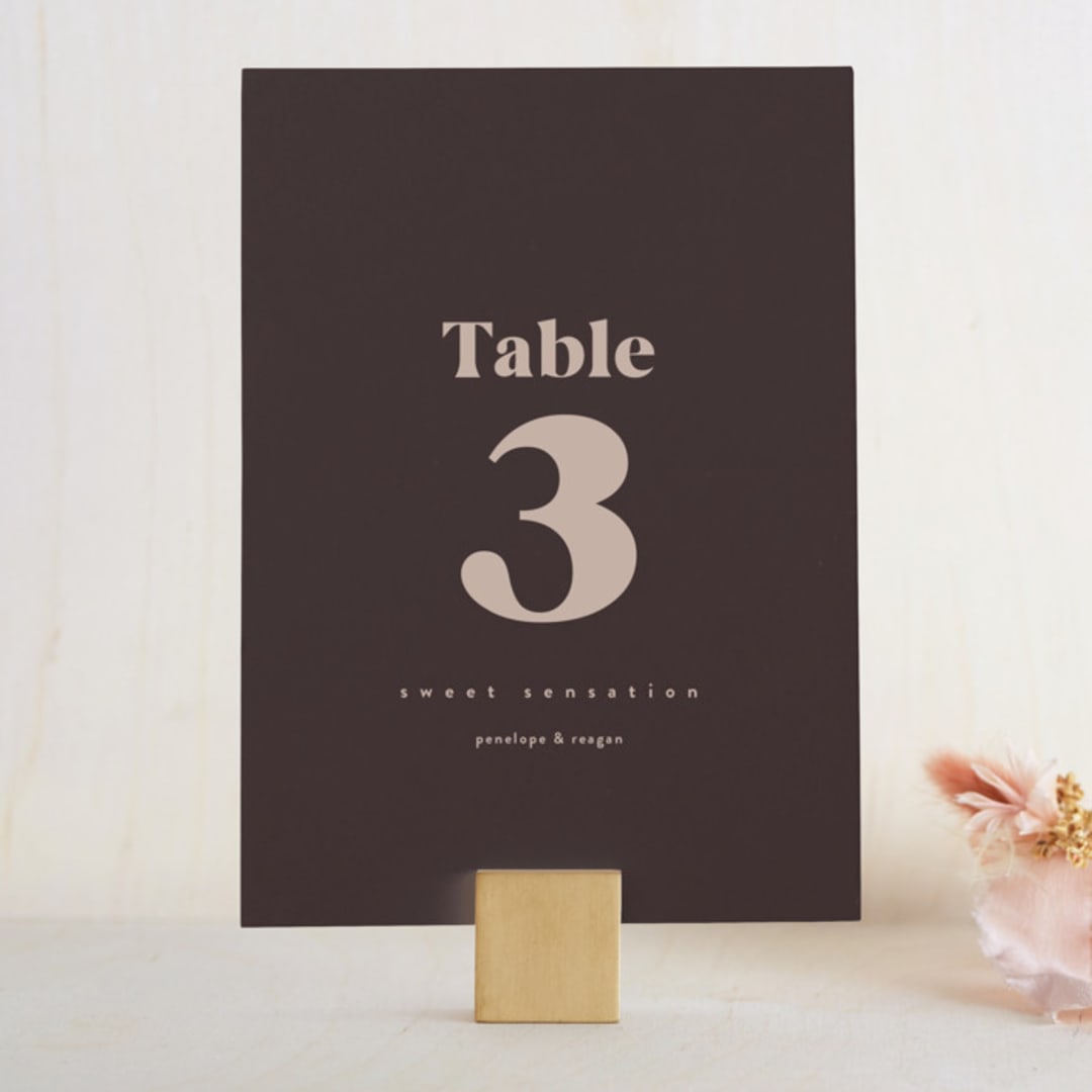 "joconde" - Table Numbers in Mahogany by chocomocacino - Front