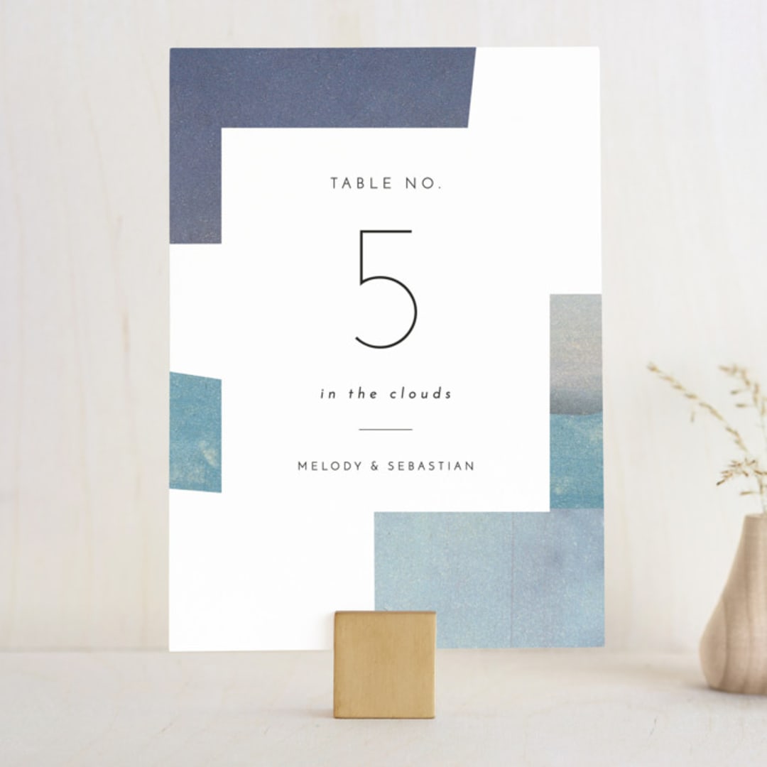 "sky poetry" - Table Numbers in Daylight by Sumak Studio - Front