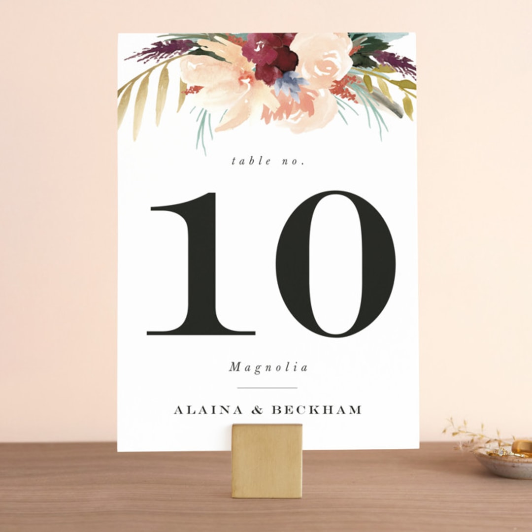 "rustic florals" - Table Numbers in Garden by Kate Ahn - Front