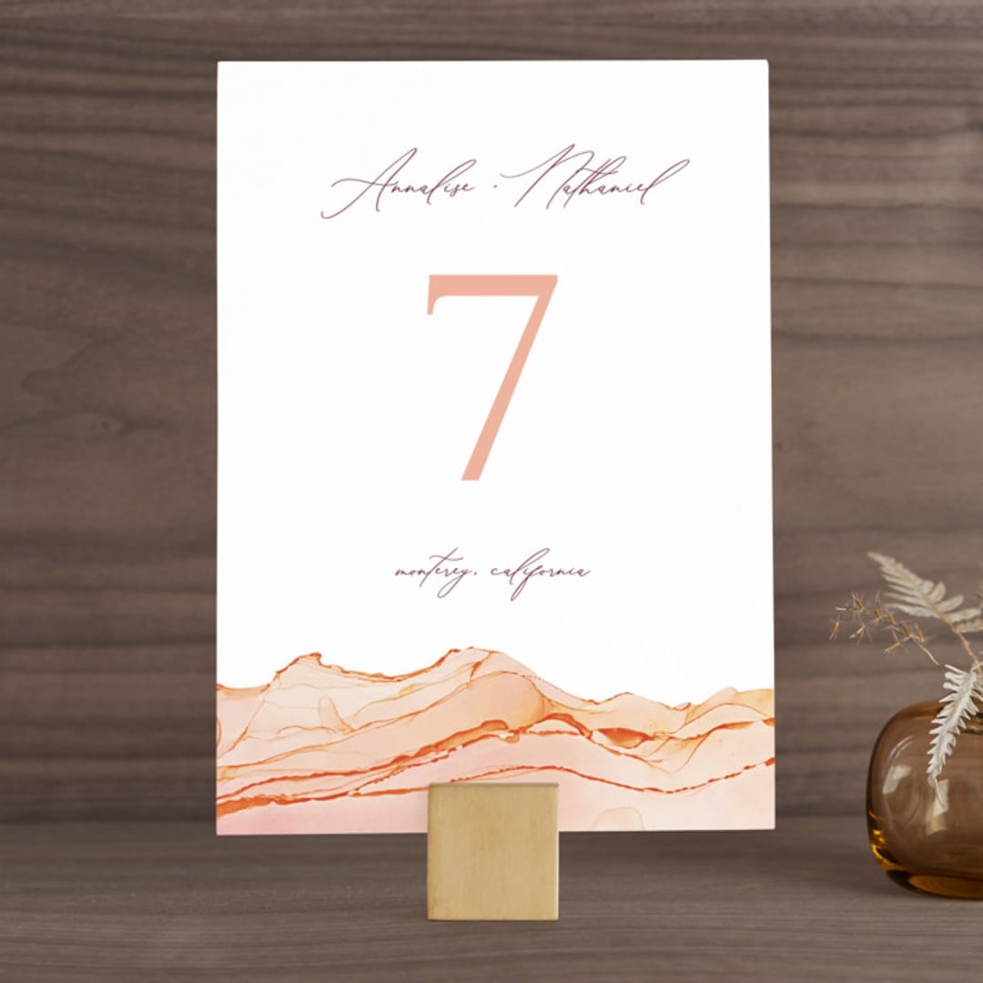"Sandstone" - Table Numbers in Topaz by Erin Deegan - Front
