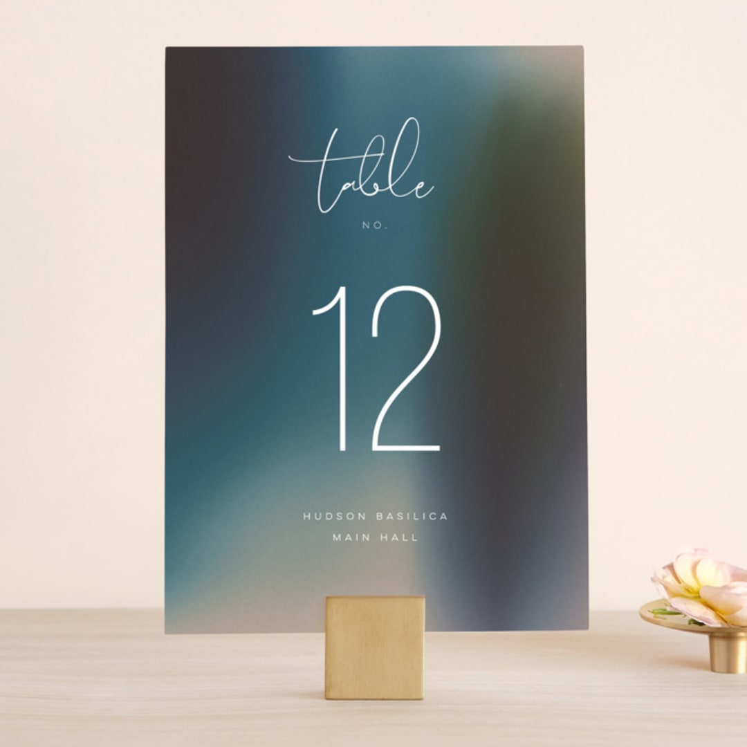 "Mystique" - Table Numbers in Ocean by Lisa McLean - Front