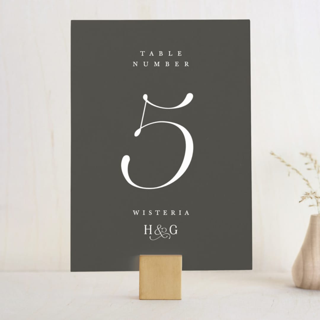 "And here we are" - Table Numbers in Marble by Lea Delaveris - Front