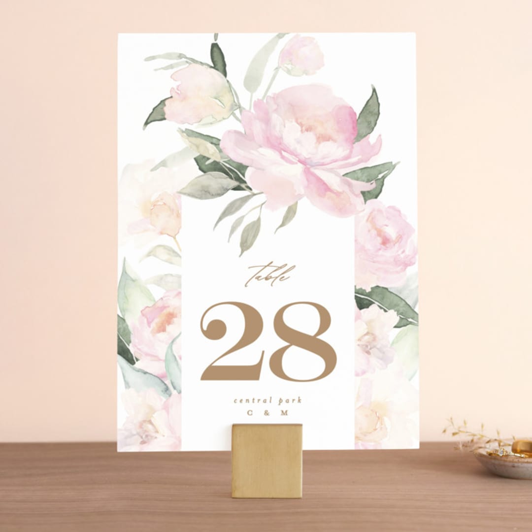 "beautiful peonies" - Table Numbers in Spring by Phrosné Barwood - Front