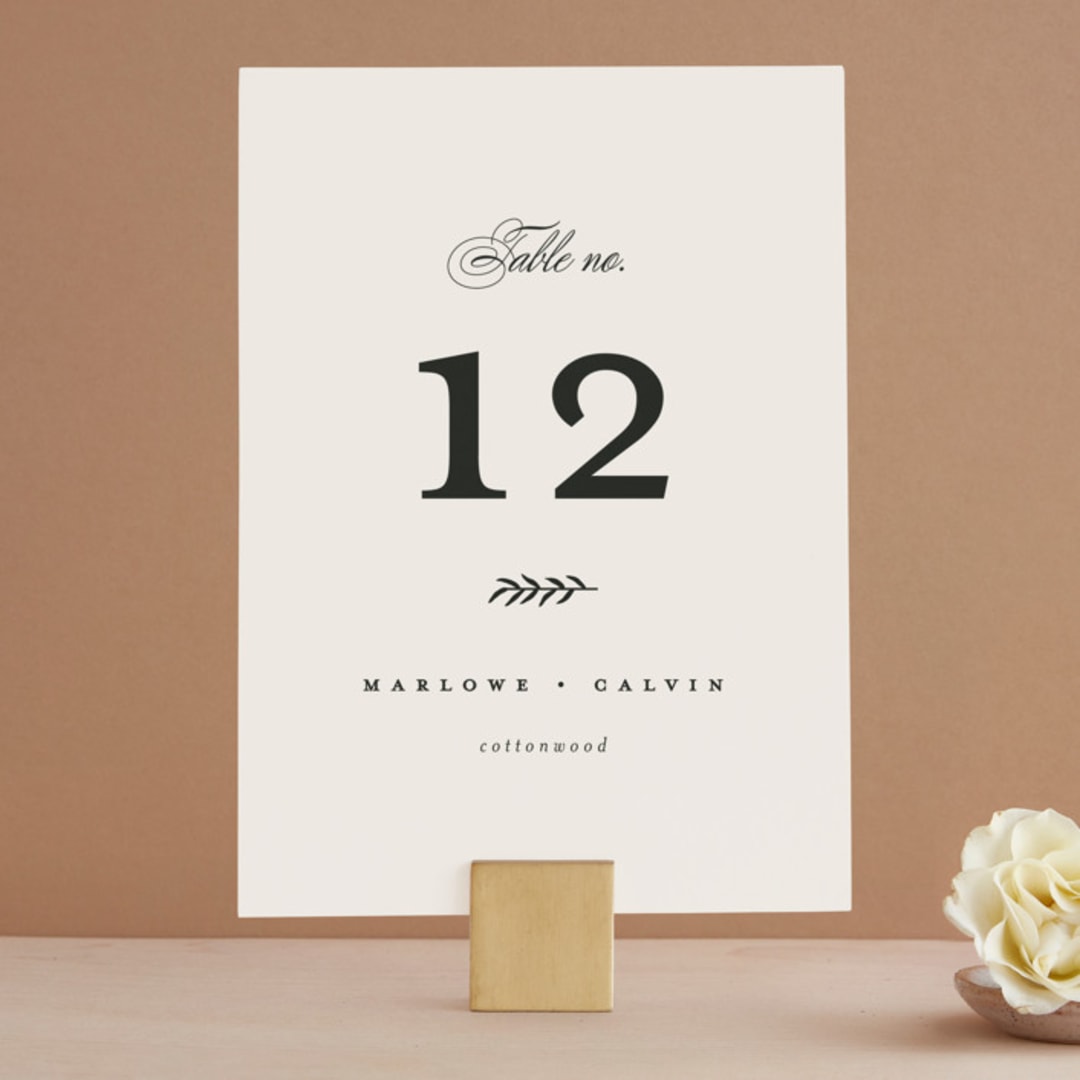 "Surround" - Table Numbers in Ivory by Brianne Larsen - Front
