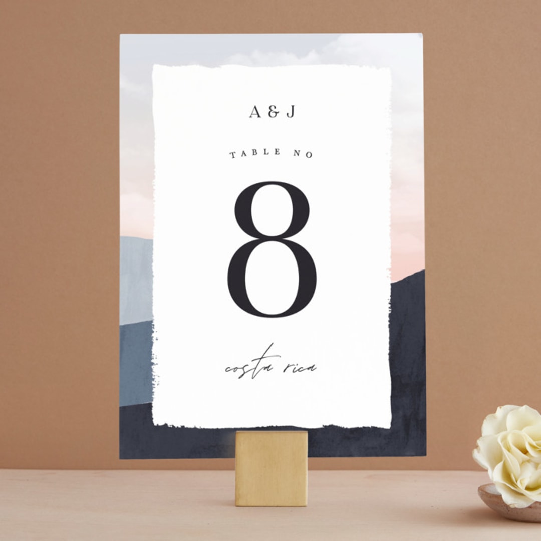 "scene" - Table Numbers in Sunrise by Pixel and Hank - Front