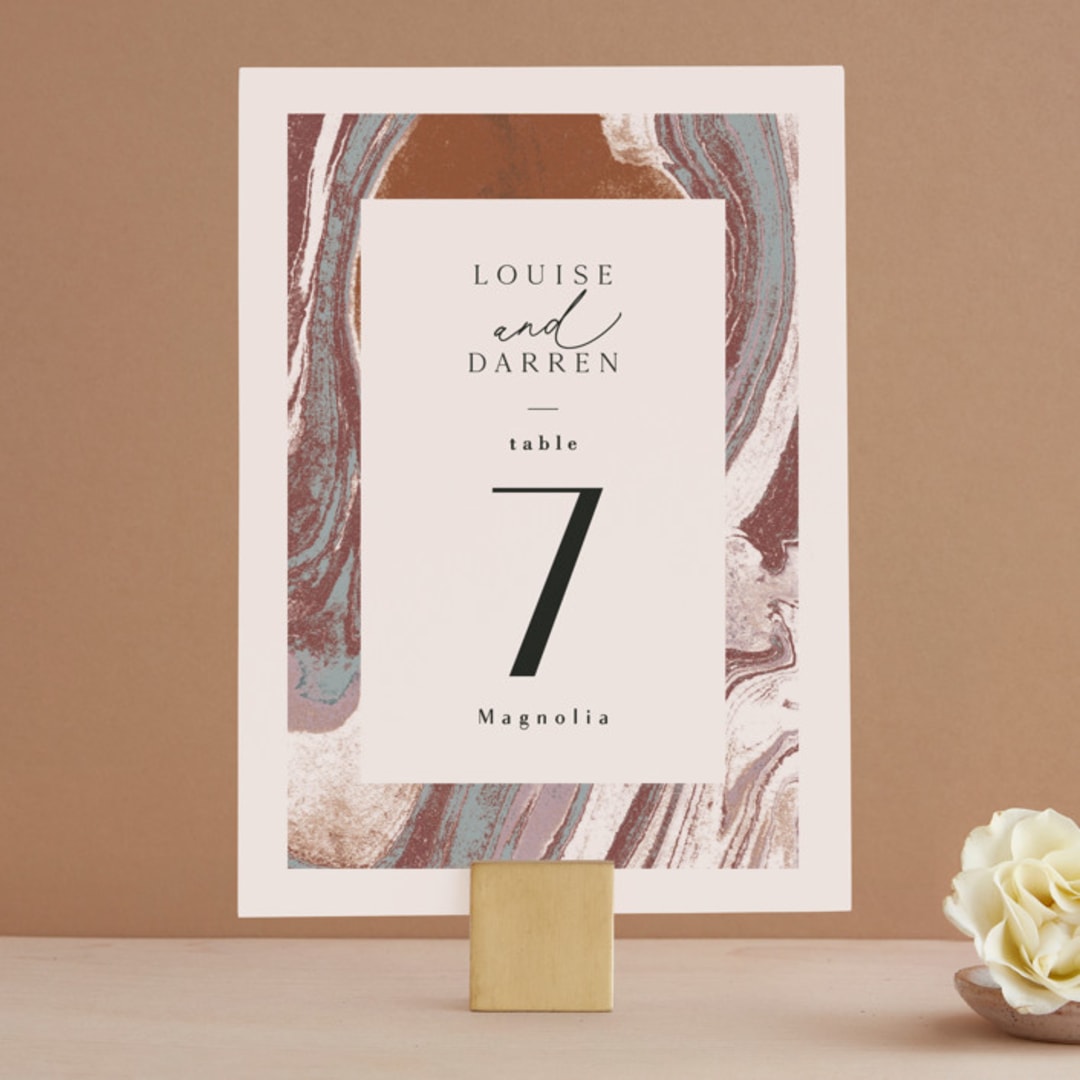 "Jasper" - Table Numbers in Sandstone by Everett Paper Goods - Front