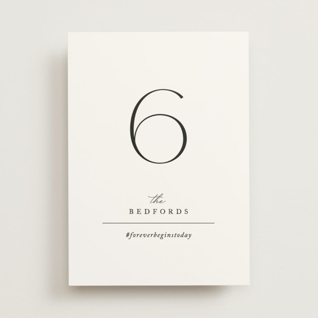 "Initial" - Table Numbers in Pearl by Jennifer Postorino - Front
