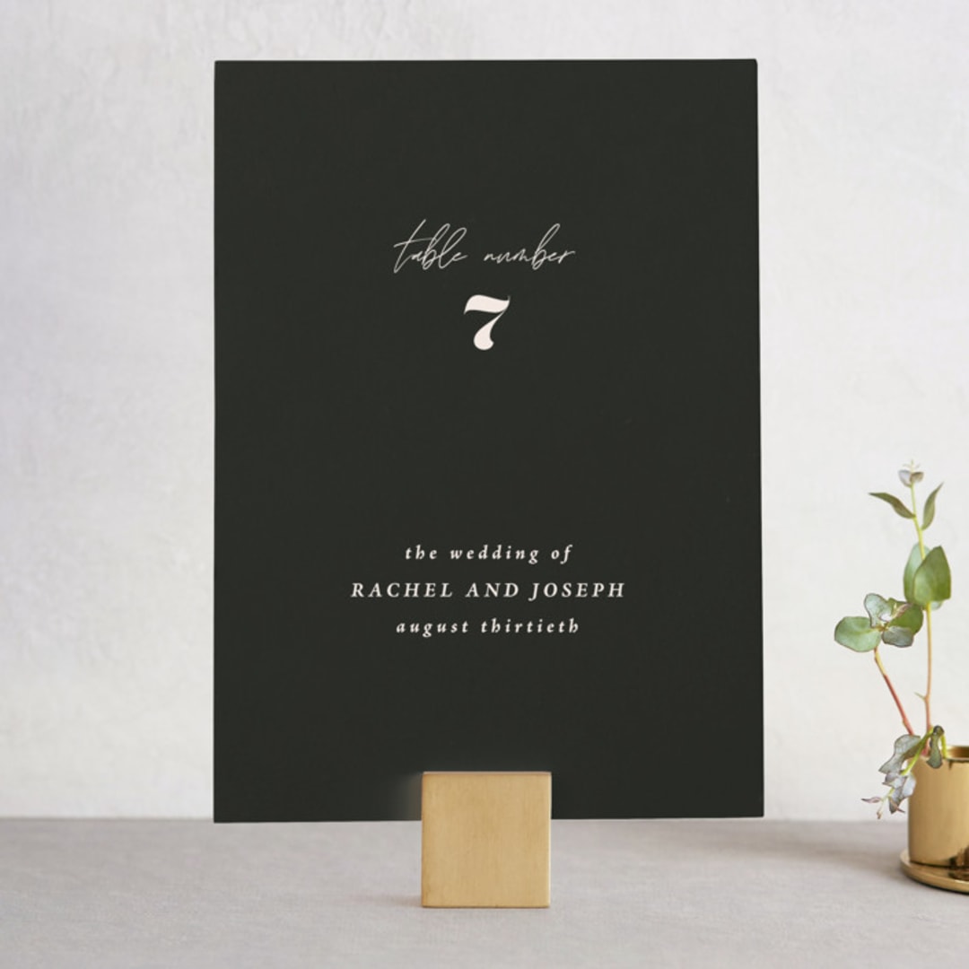 "Finally" - Table Numbers in Ivory by Up Up Creative - Front