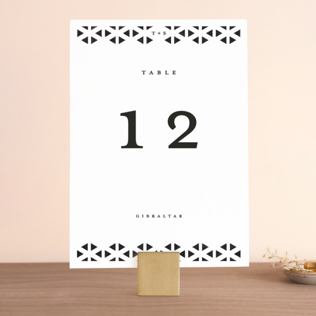 "Beau tied" - Table Numbers in Tuxedo by Gwen Bedat - Front