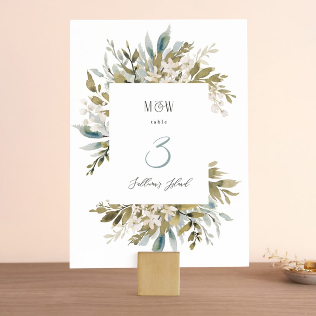 "Wedding Festive" - Table Numbers in Frost by Chris Griffith - Front