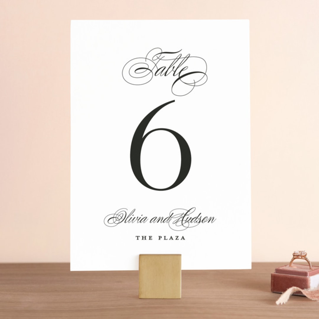 "Plaza" - Table Numbers in Onyx by Lauren Chism - Front