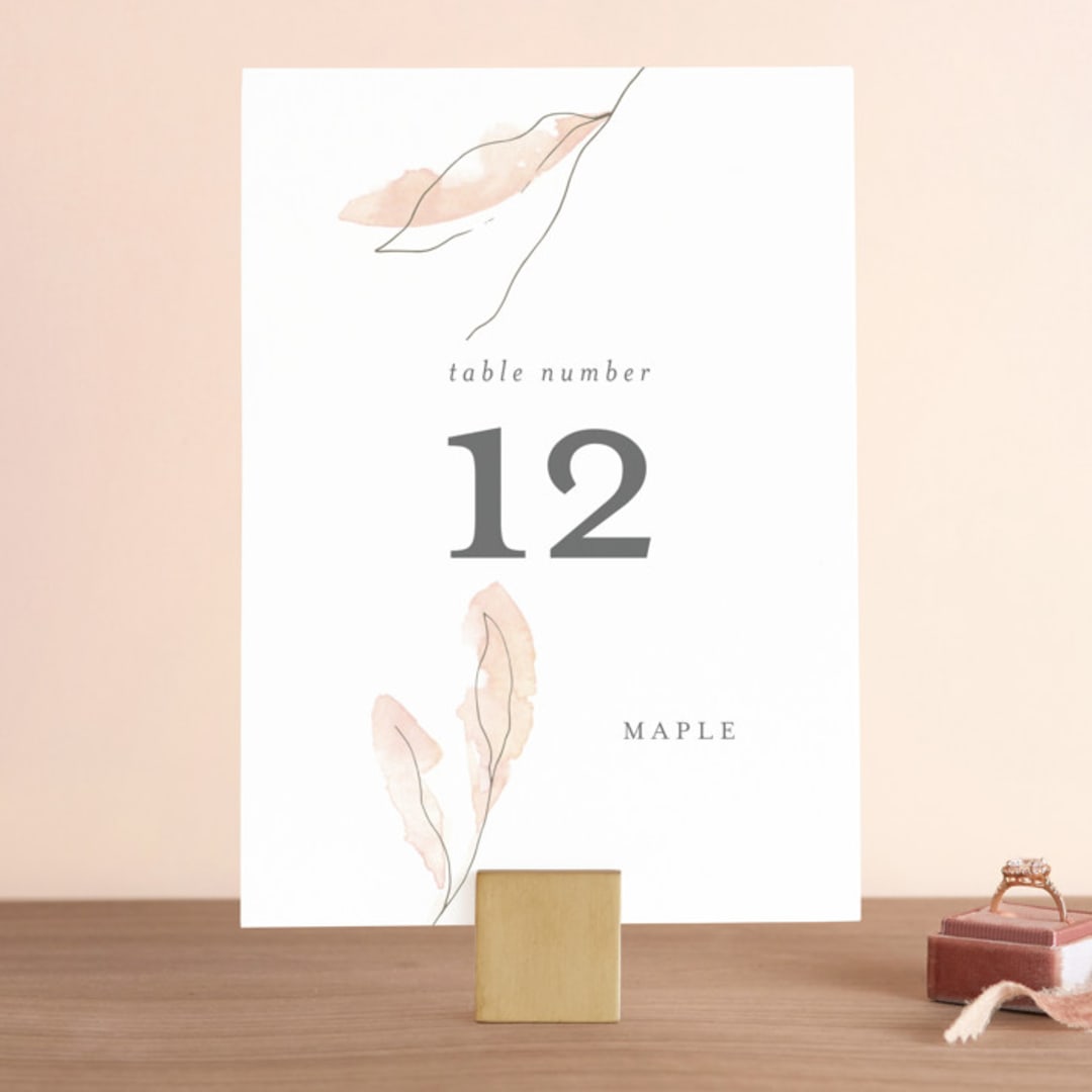 "Autumn Euphoria" - Table Numbers in Autumn Kiss by Design Lotus - Front