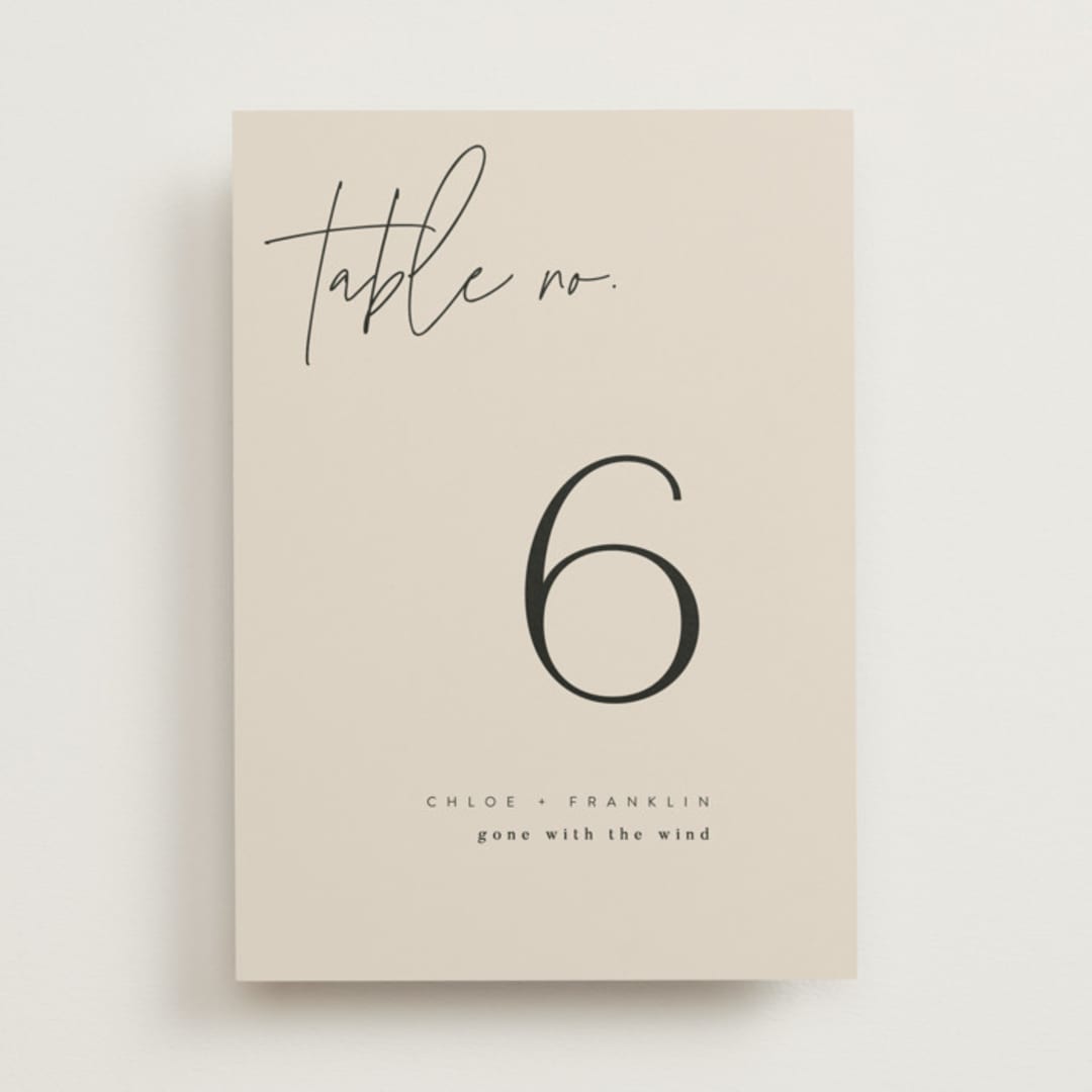 "Layered" - Table Numbers in Natural by Kelly Schmidt - Front
