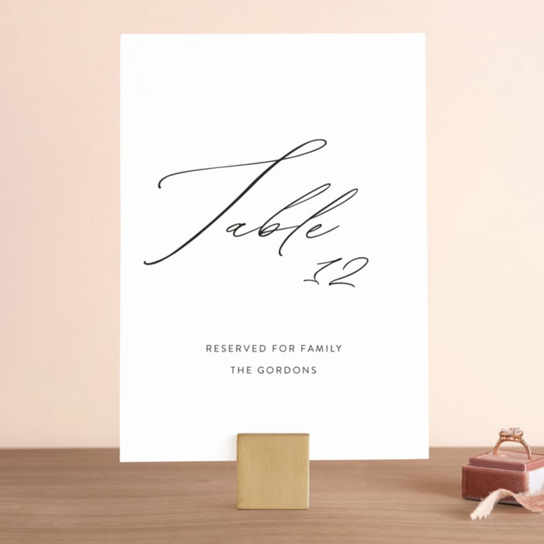 "By Your Side" - Table Numbers in Crest by Design Lotus - Front