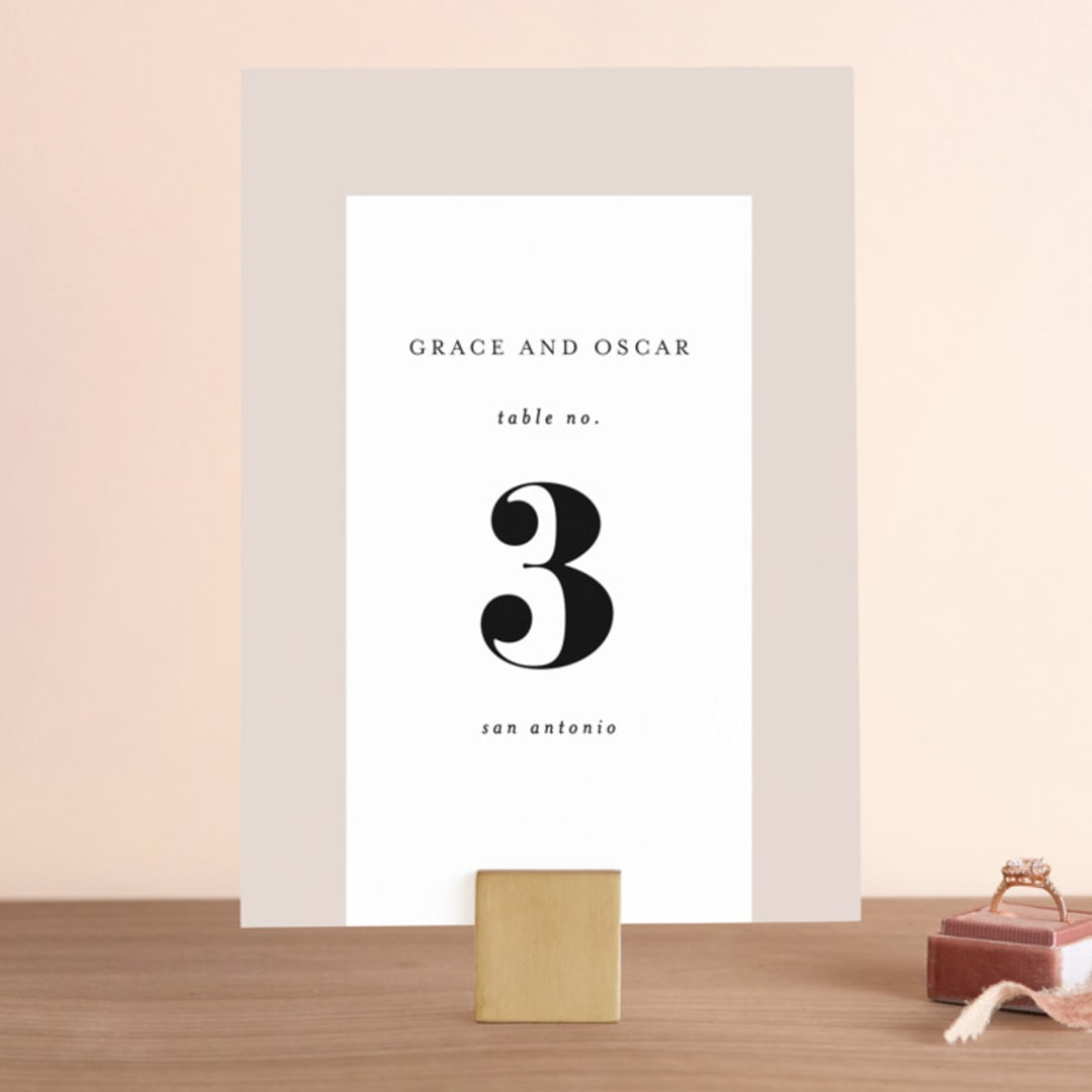 "front and center" - Table Numbers in Putty by Angela Marzuki - Front