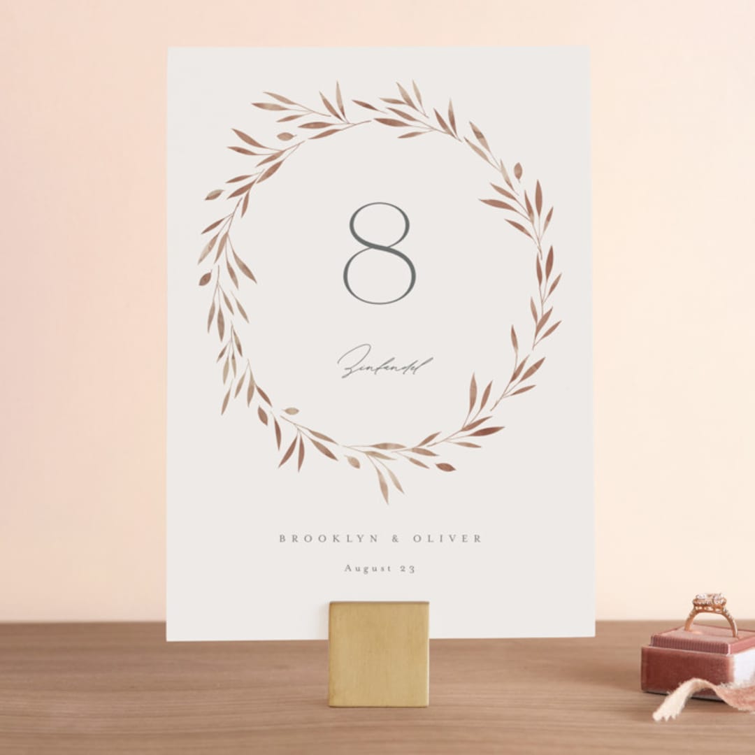 "Lennox" - Table Numbers in Harvest by Kristie Kern - Front