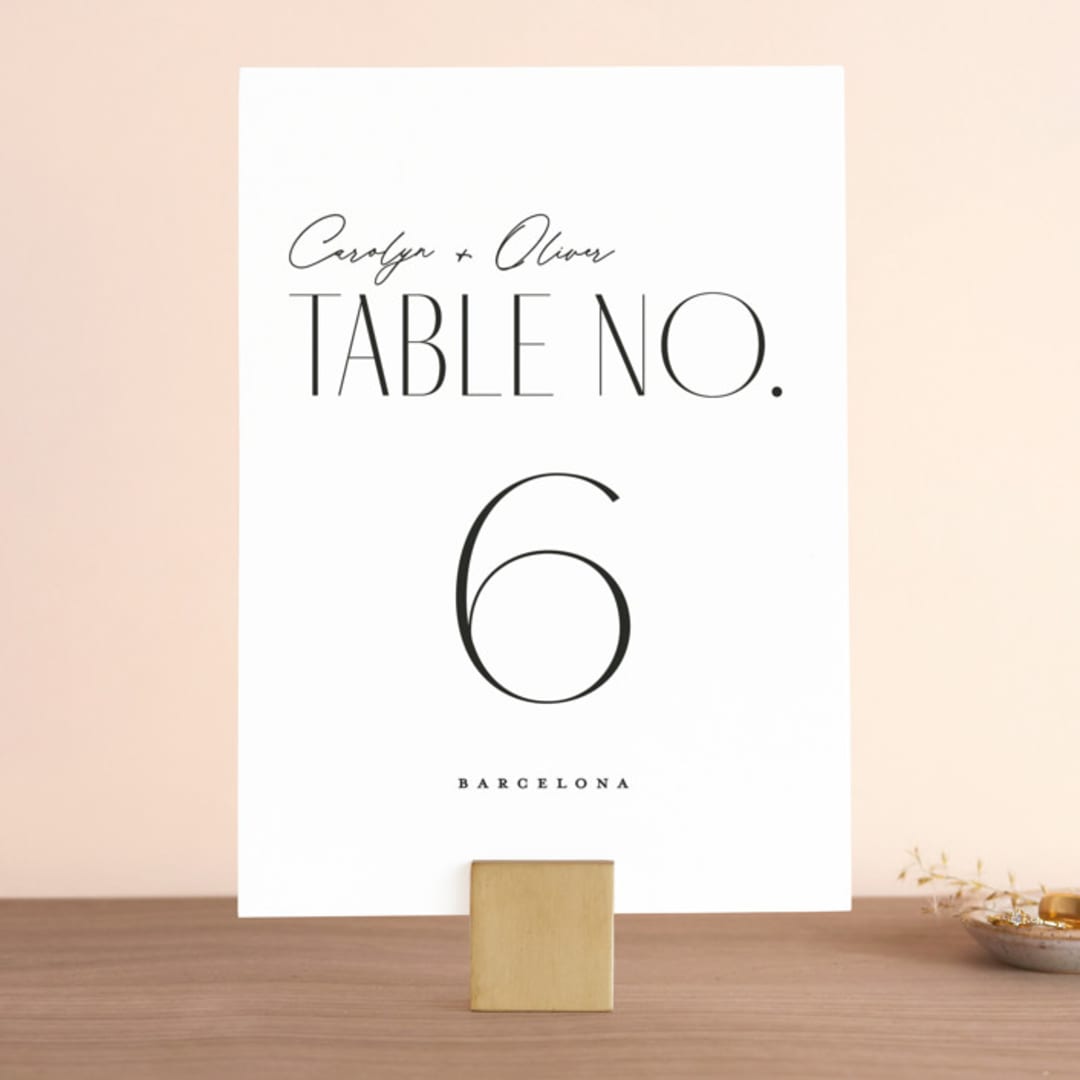 "Bold Union" - Table Numbers in Cloud by Everett Paper Goods - Front