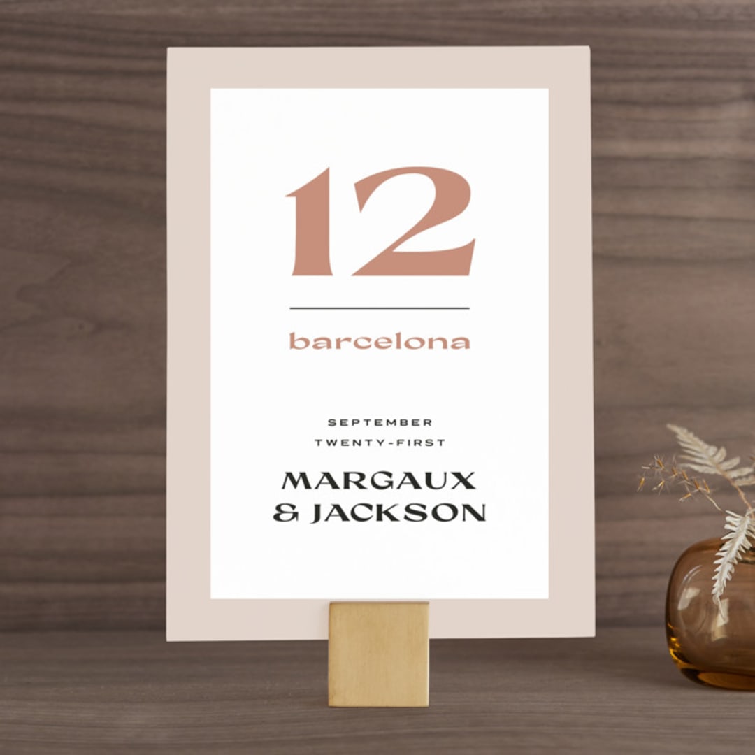 "margaux" - Table Numbers in Sand by Lindsay Stetson Thompson - Front