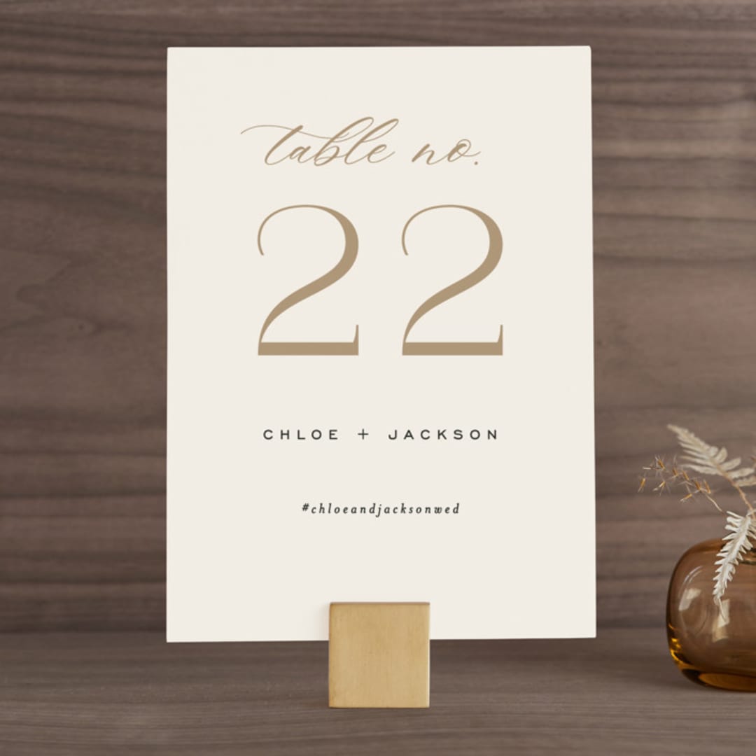 "Left Stack" - Table Numbers in Vanilla by Alethea and Ruth - Front