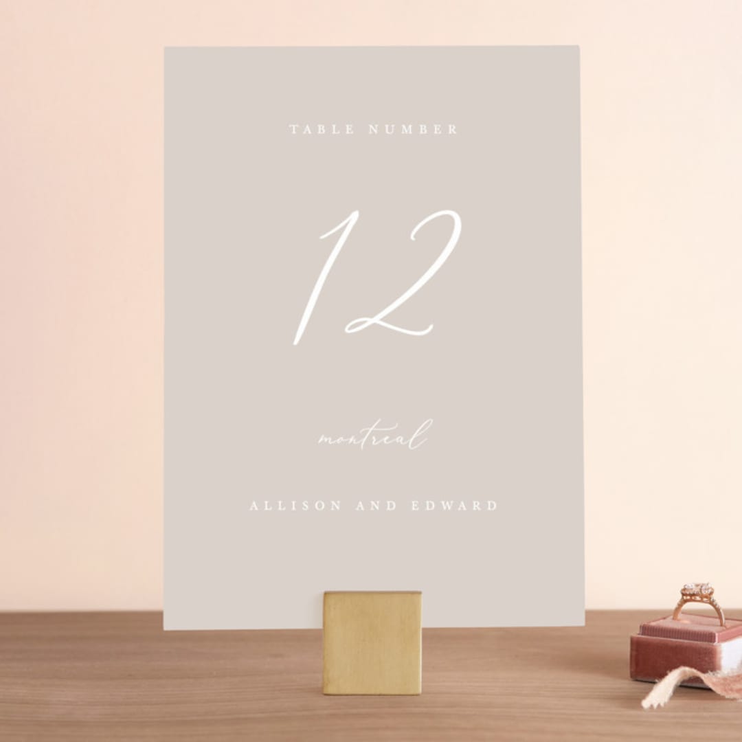 "So Inlove" - Table Numbers in Cloud by Jhudy - Front