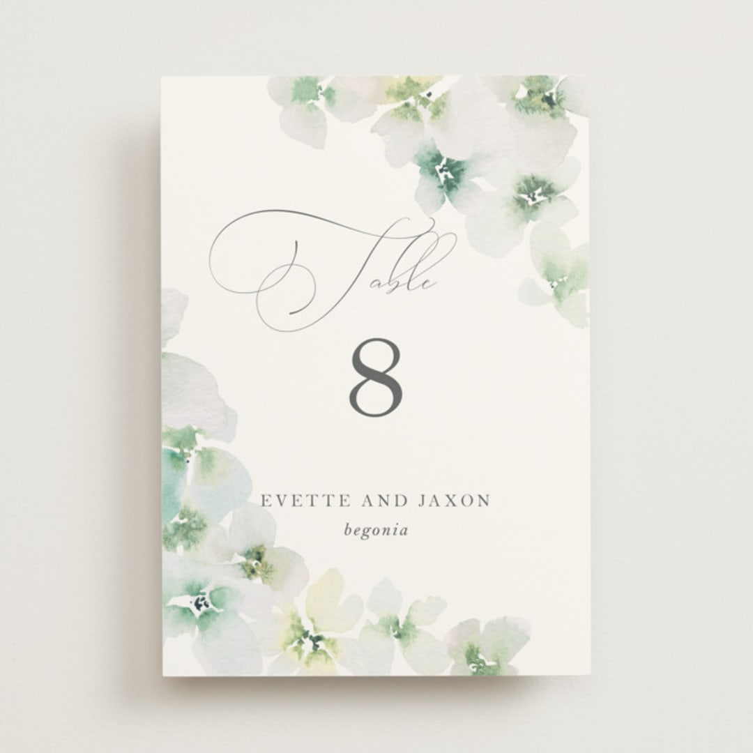 "Whispered" - Table Numbers in Springtime by Design Lotus - Front