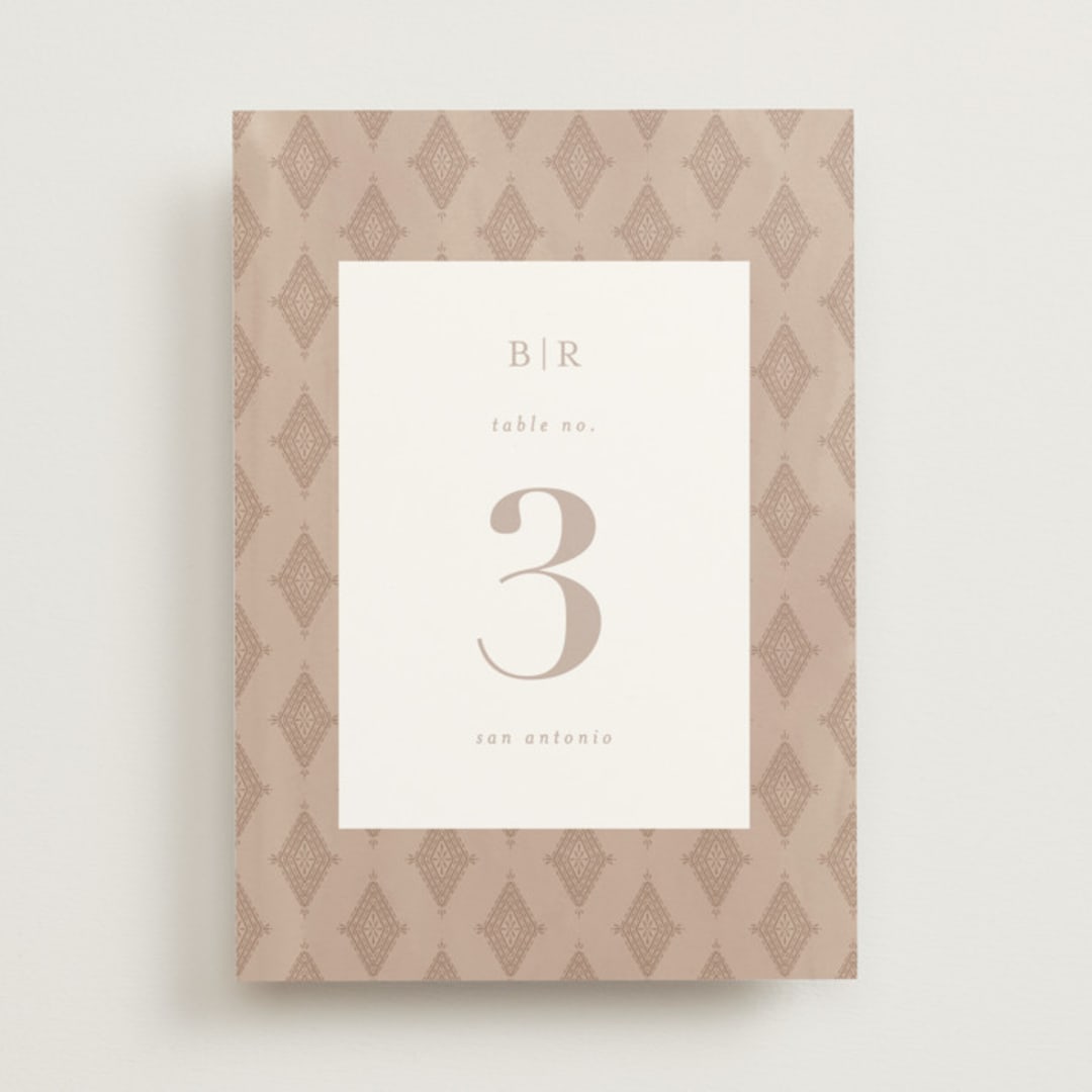"petal toss" - Table Numbers in Cream by Angela Marzuki - Front