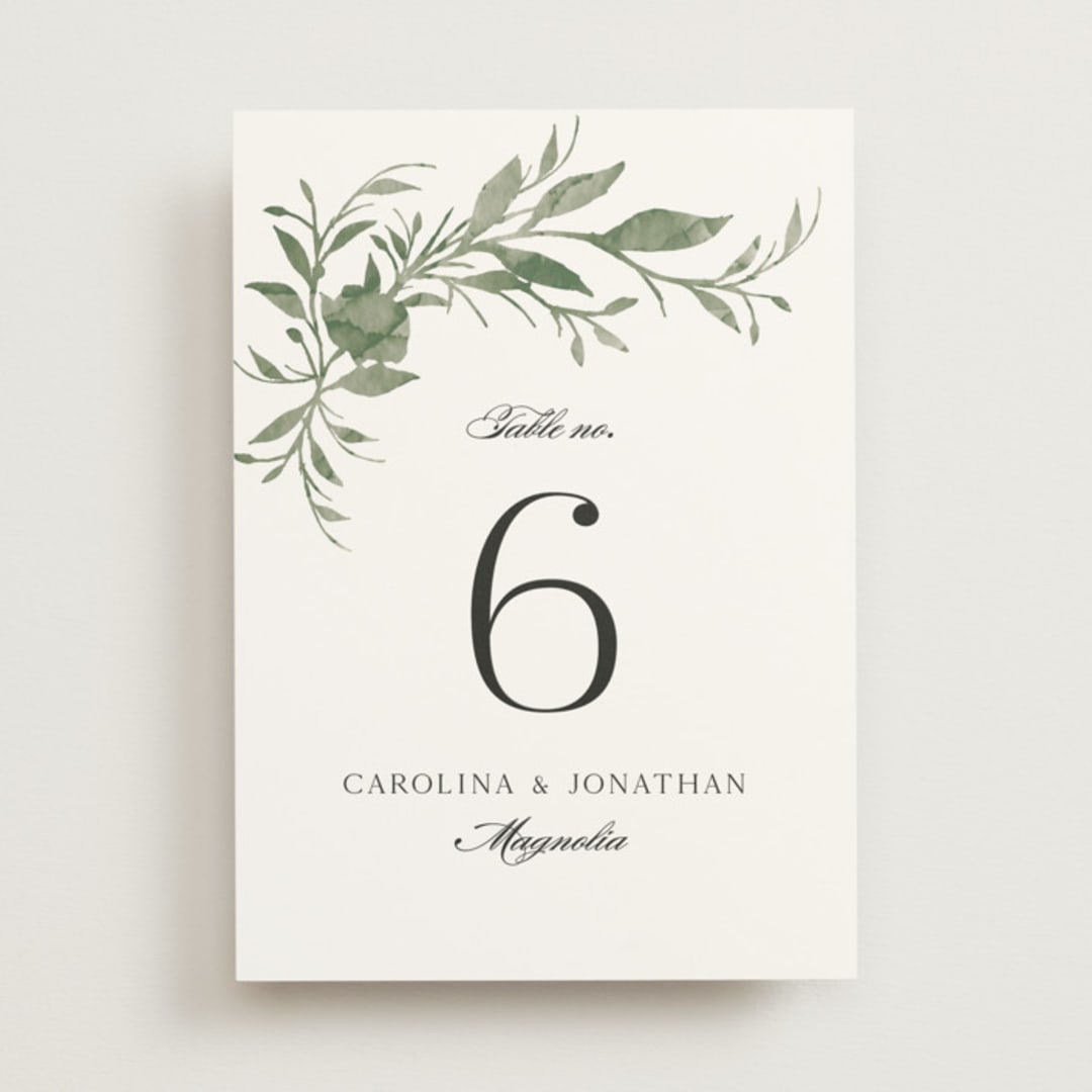 "Carolina" - Table Numbers in Meadow by Melanie Kosuge - Front