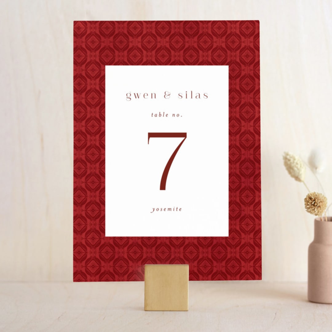 "wispy" - Table Numbers in Sienna by Angela Marzuki - Front